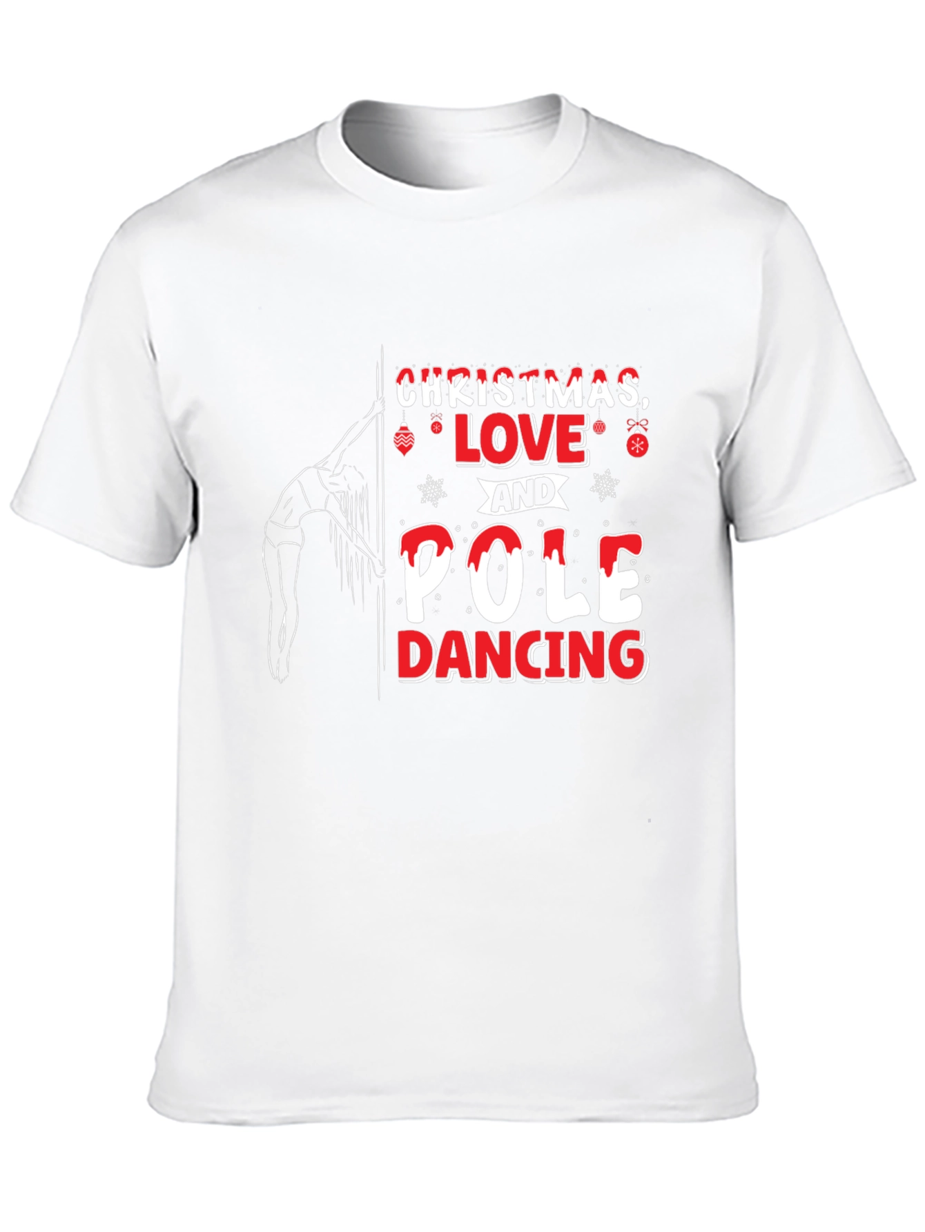Christmas Pole Dancing T-Shirt - Holiday Novelty Tee
