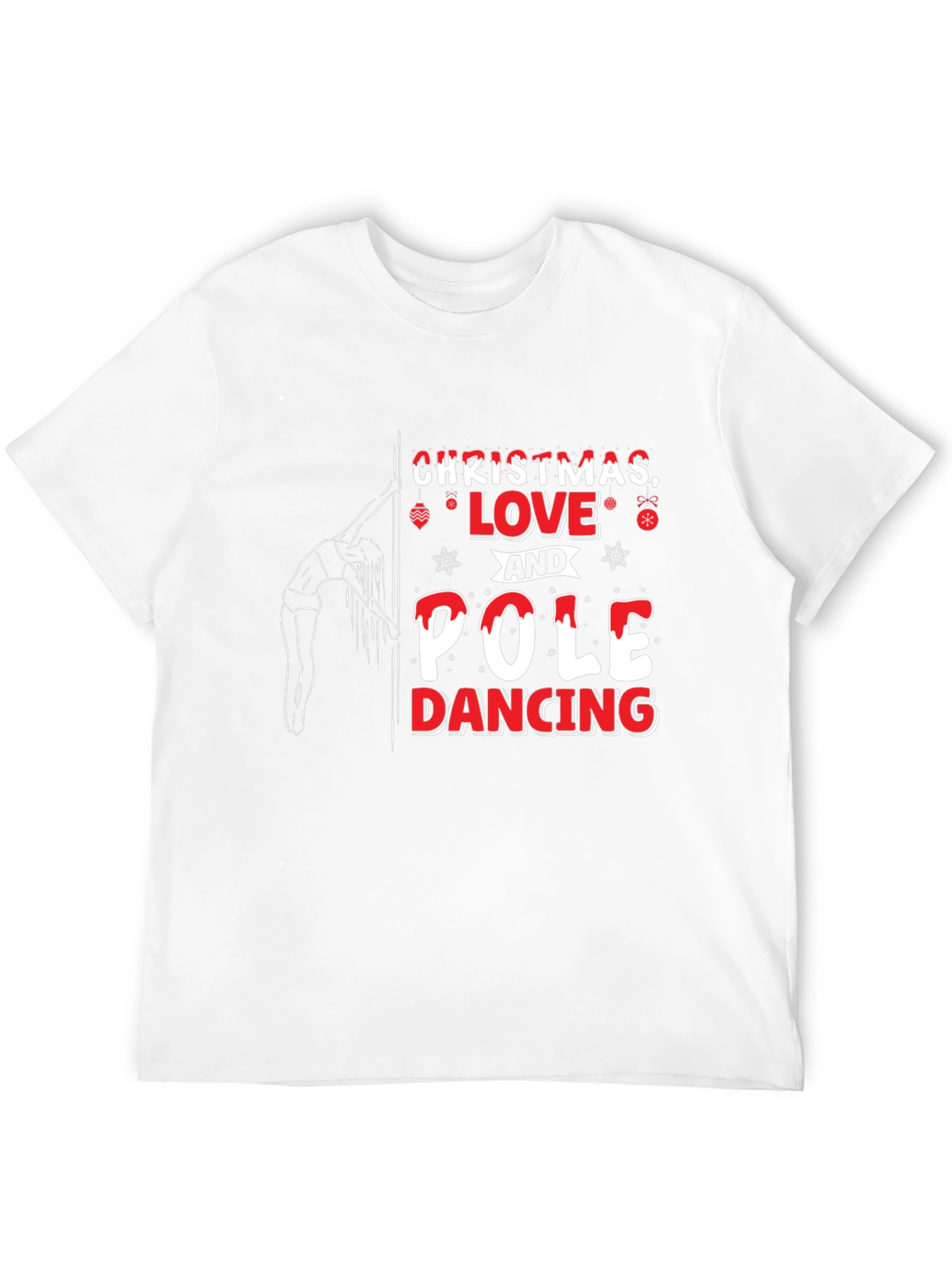 Christmas Pole Dancing T-Shirt - Holiday Novelty Tee