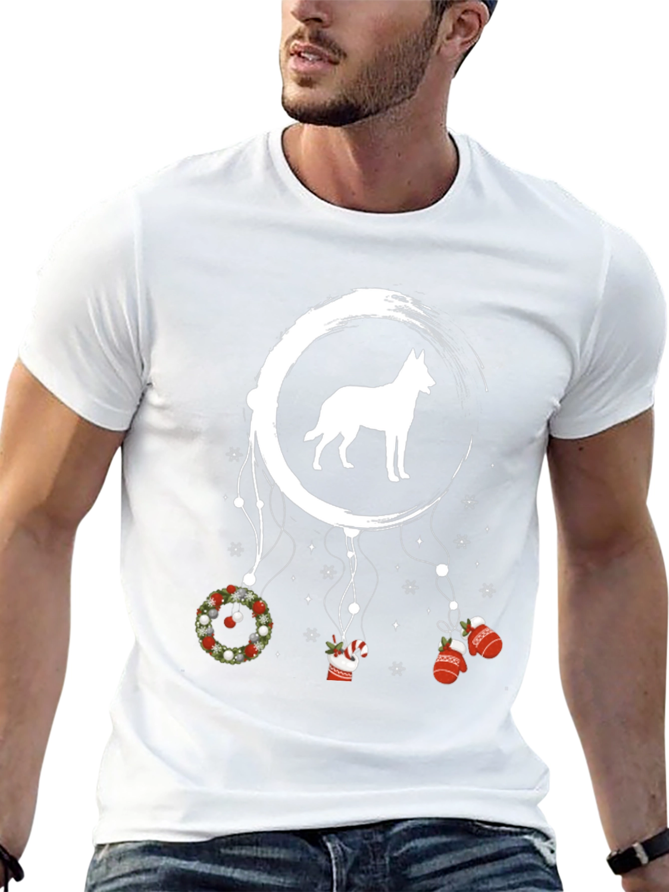 Dog Dreamcatcher Christmas Graphic Tee