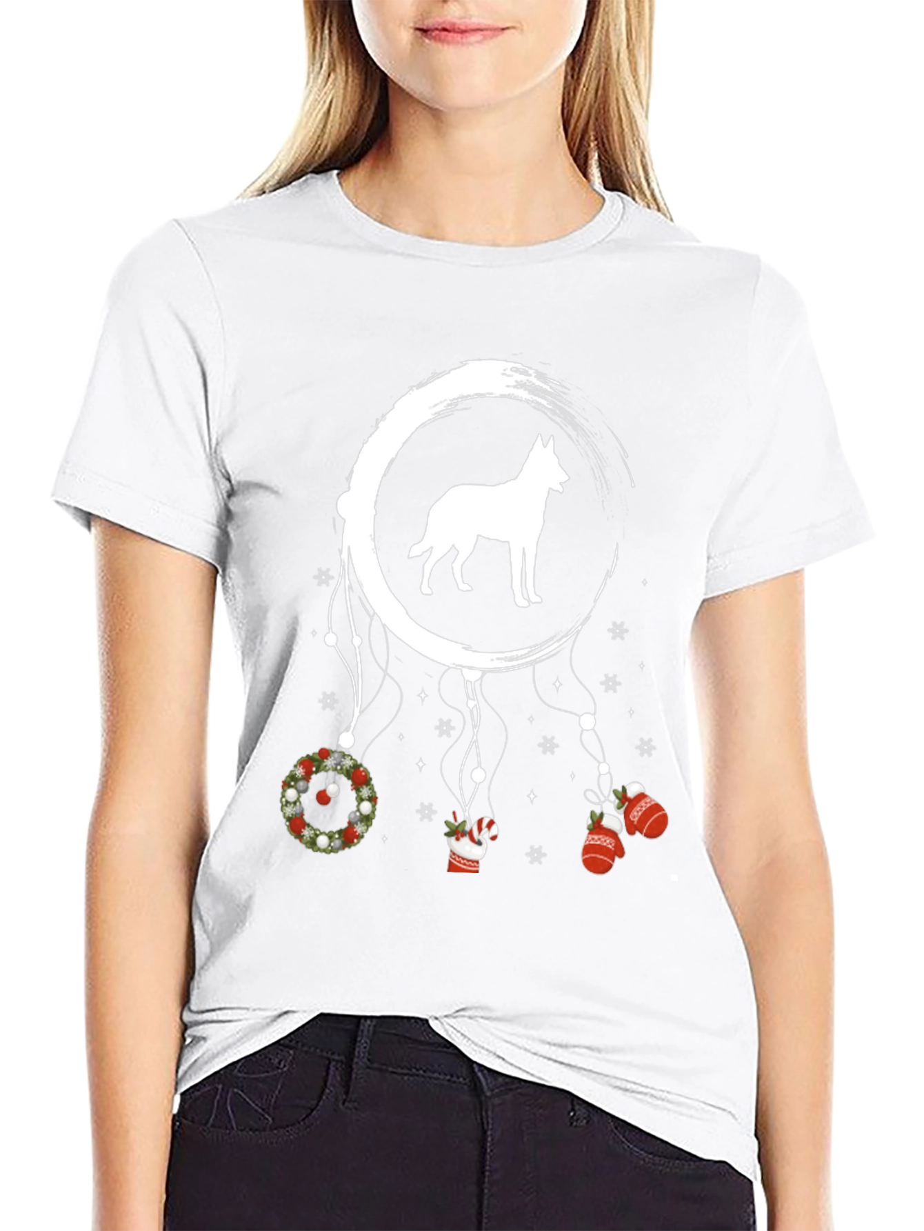 Dog Dreamcatcher Christmas Graphic Tee