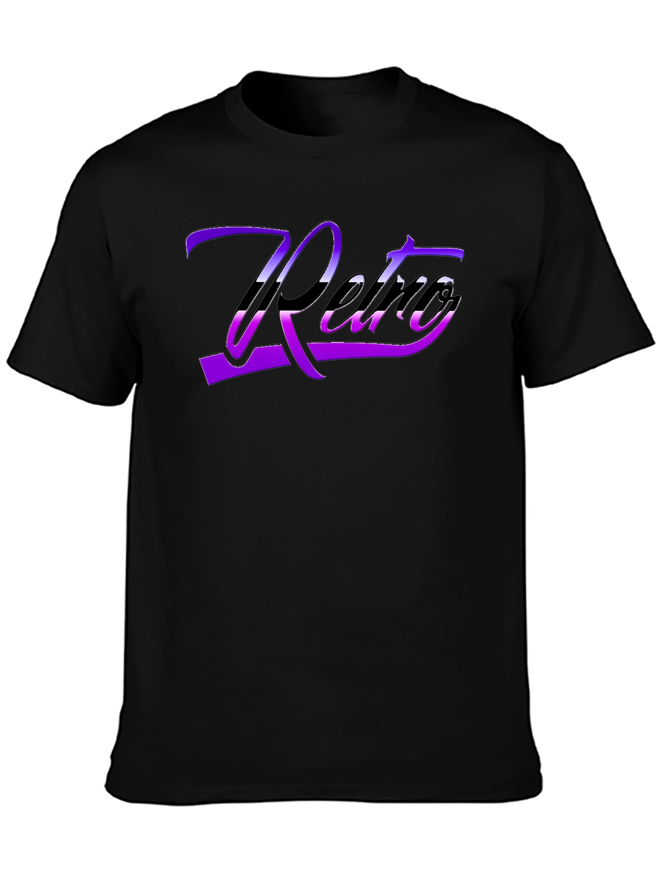 Retro Style Black T-Shirt