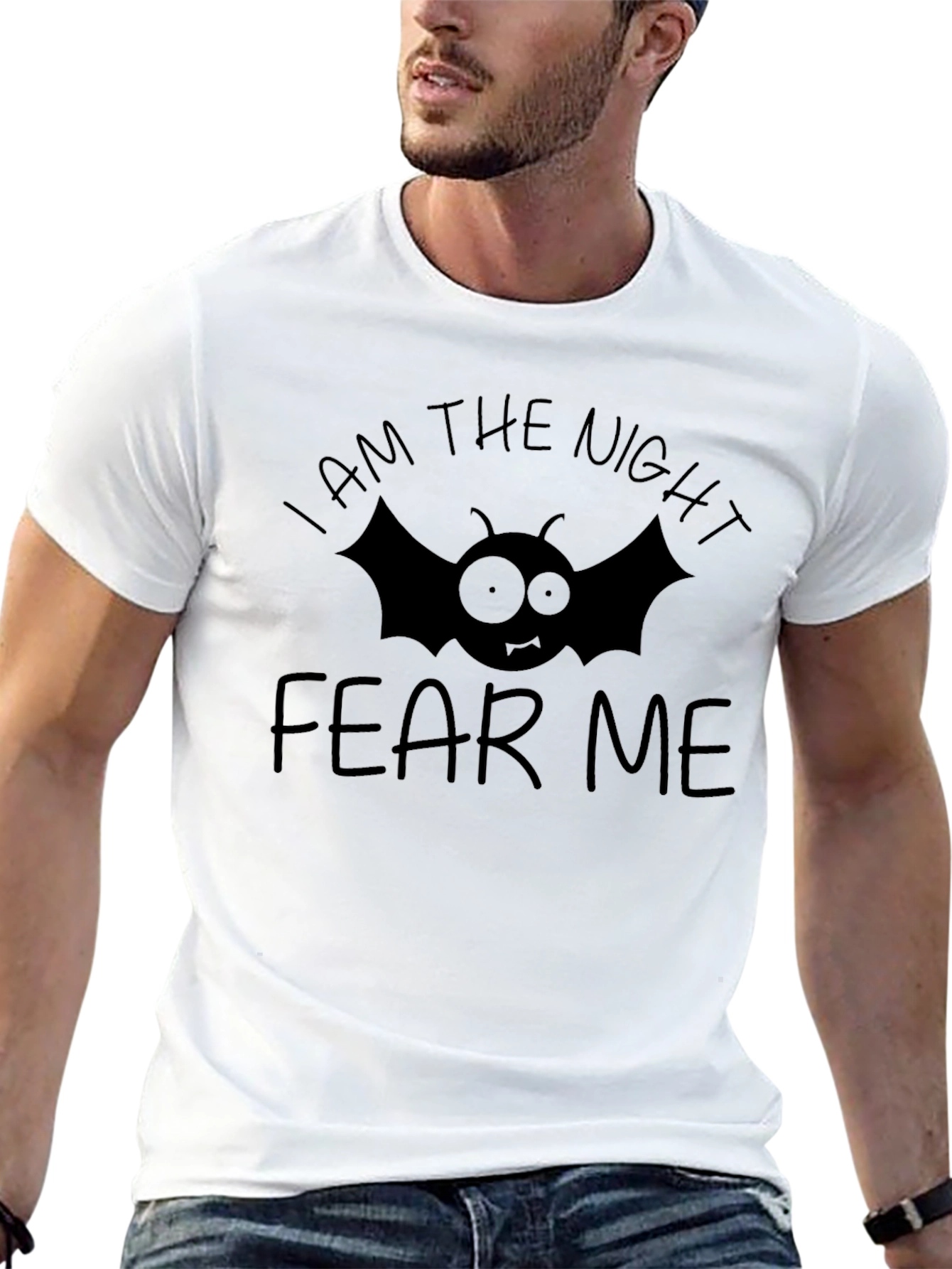 I Am The Night Fear Me Bat Graphic T-Shirt