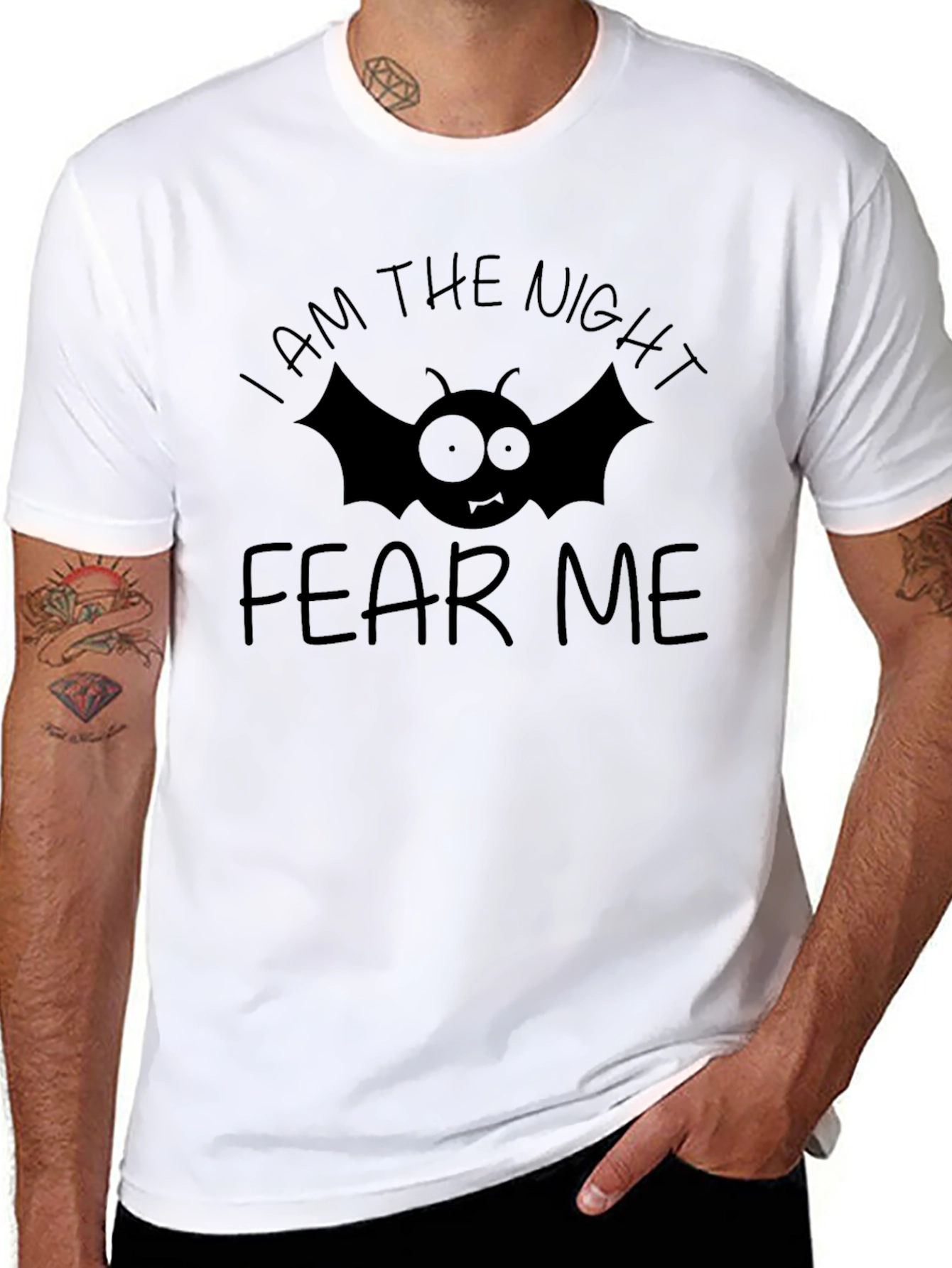 I Am The Night Fear Me Bat Graphic T-Shirt