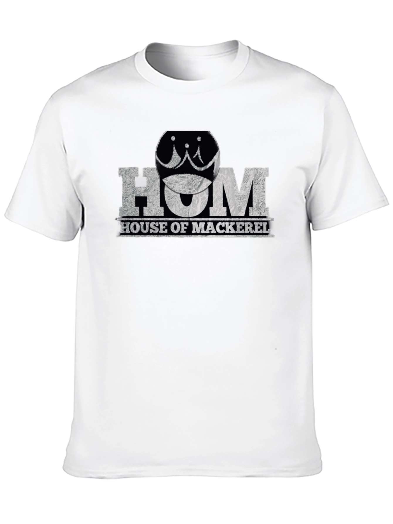 House of Mackerel Mens Black Graphic Tee