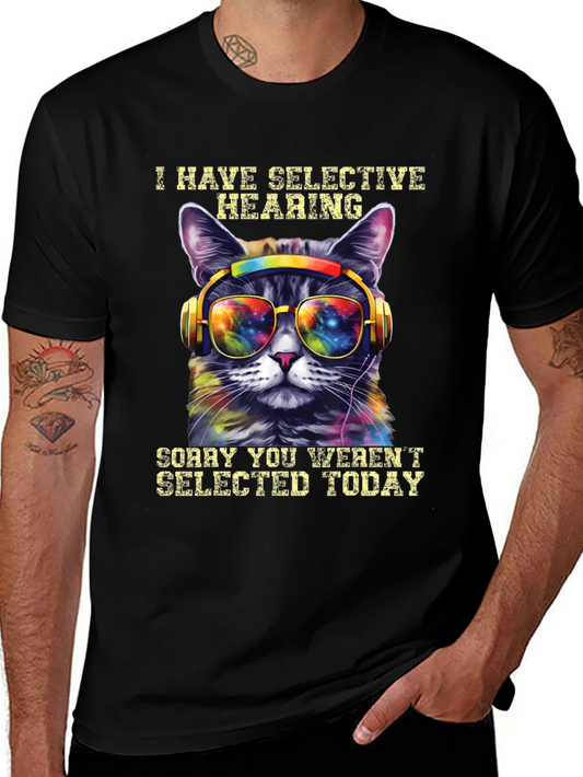 Selective Hearing Cat T-Shirt