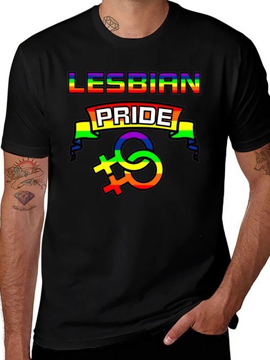 Lesbian Pride Rainbow Graphic T-Shirt