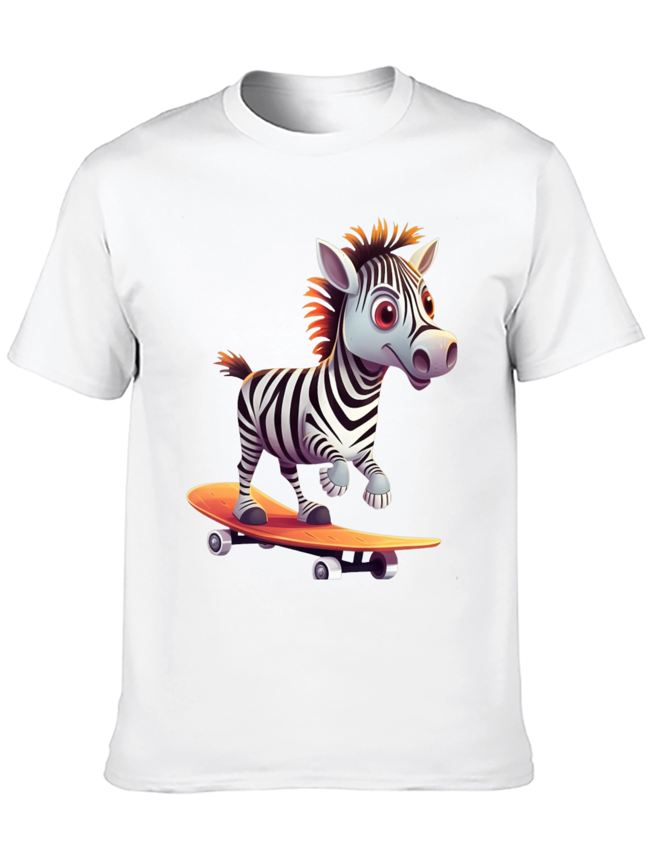 Zebra Skateboard T-Shirt
