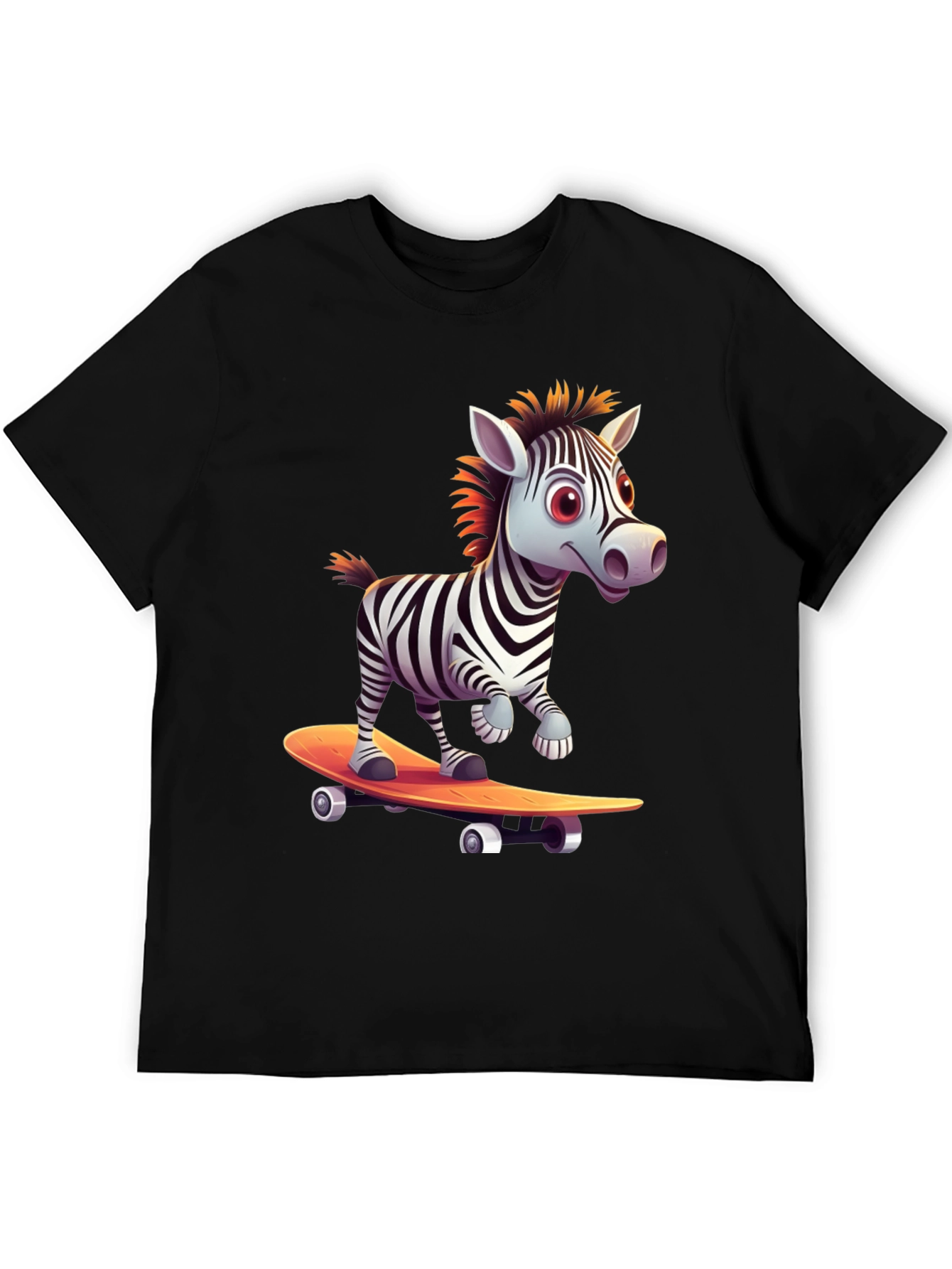 Zebra Skateboard T-Shirt
