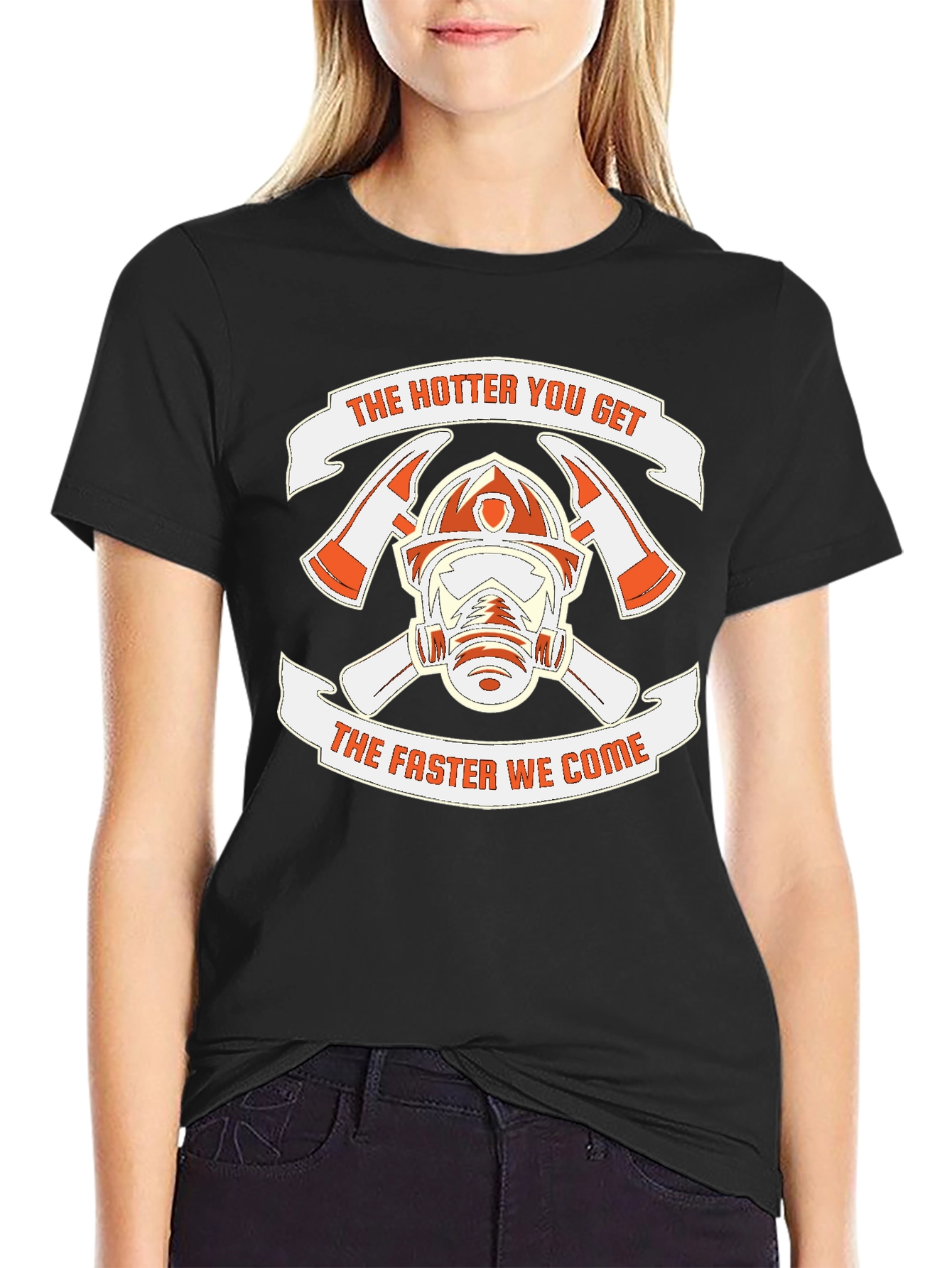 Firefighter Helmet T-Shirt - The Hotter You Get
