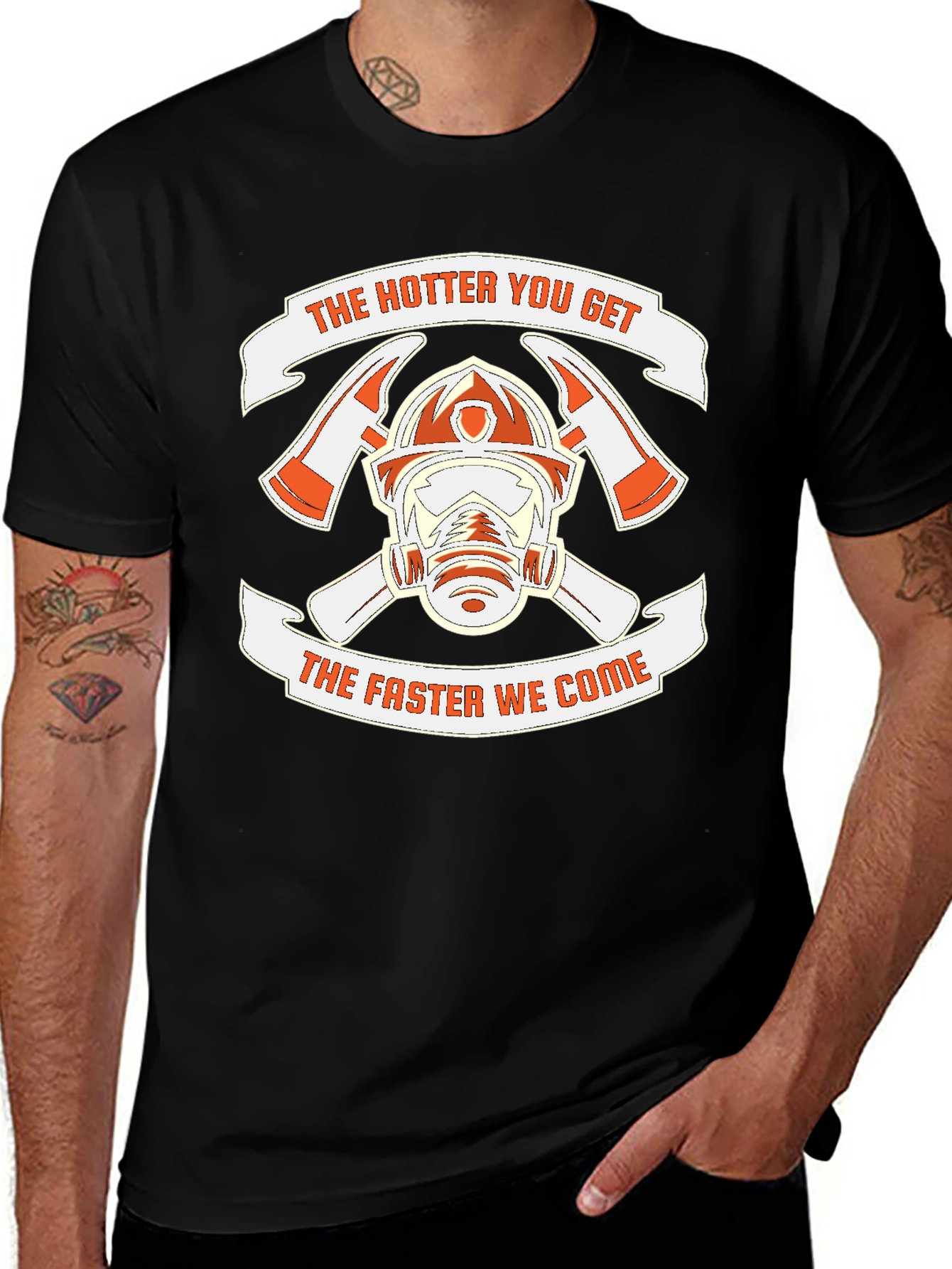 Firefighter Helmet T-Shirt - The Hotter You Get