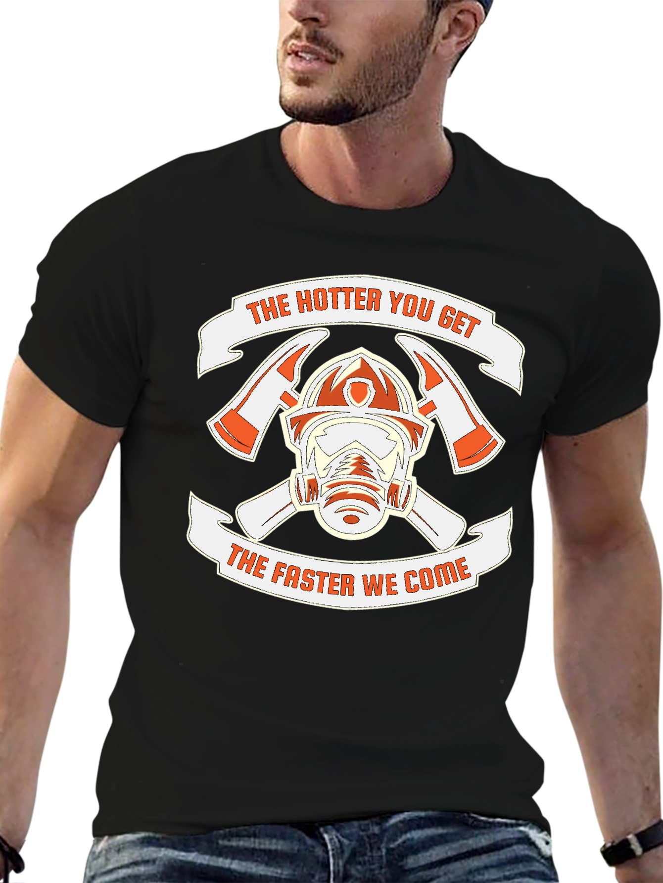 Firefighter Helmet T-Shirt - The Hotter You Get