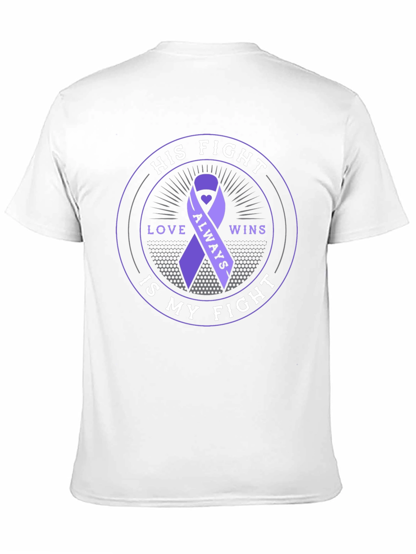 His Fight Is My Fight Purple Ribbon Awareness Tee