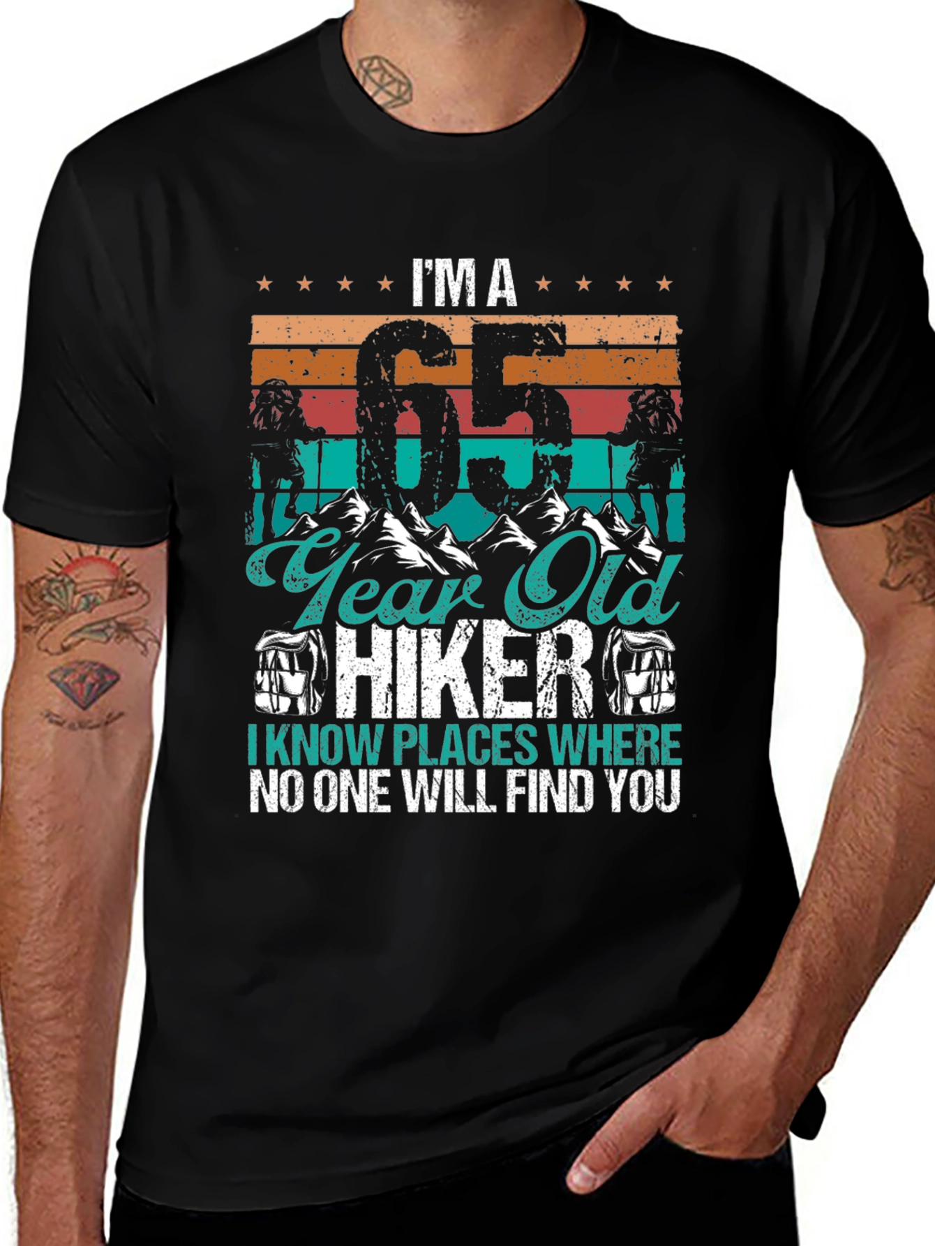 65 Year Old Hiker T-Shirt
