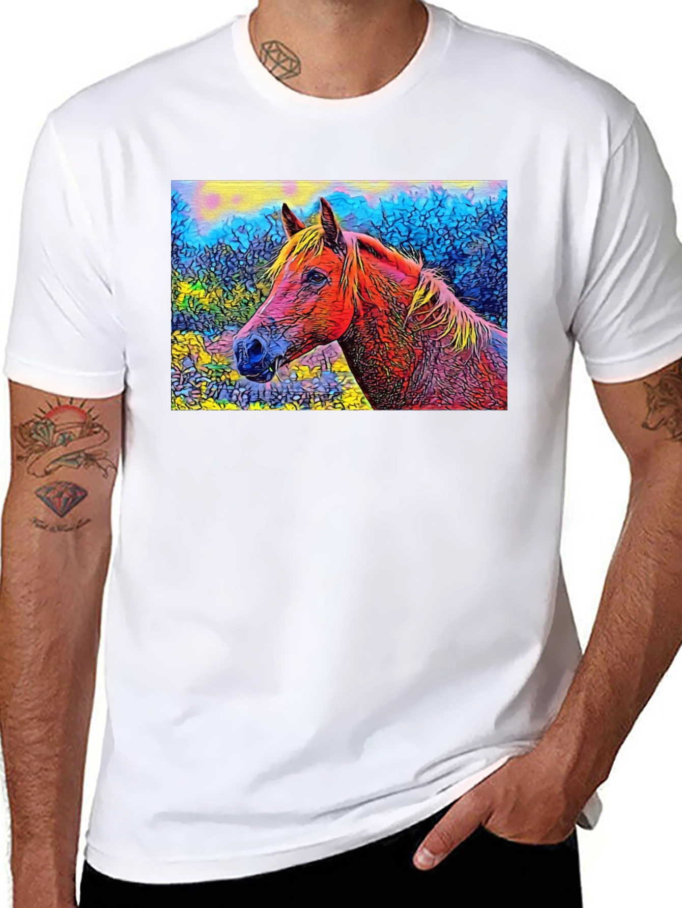 Horse Art T-Shirt - Unique Graphic Tee