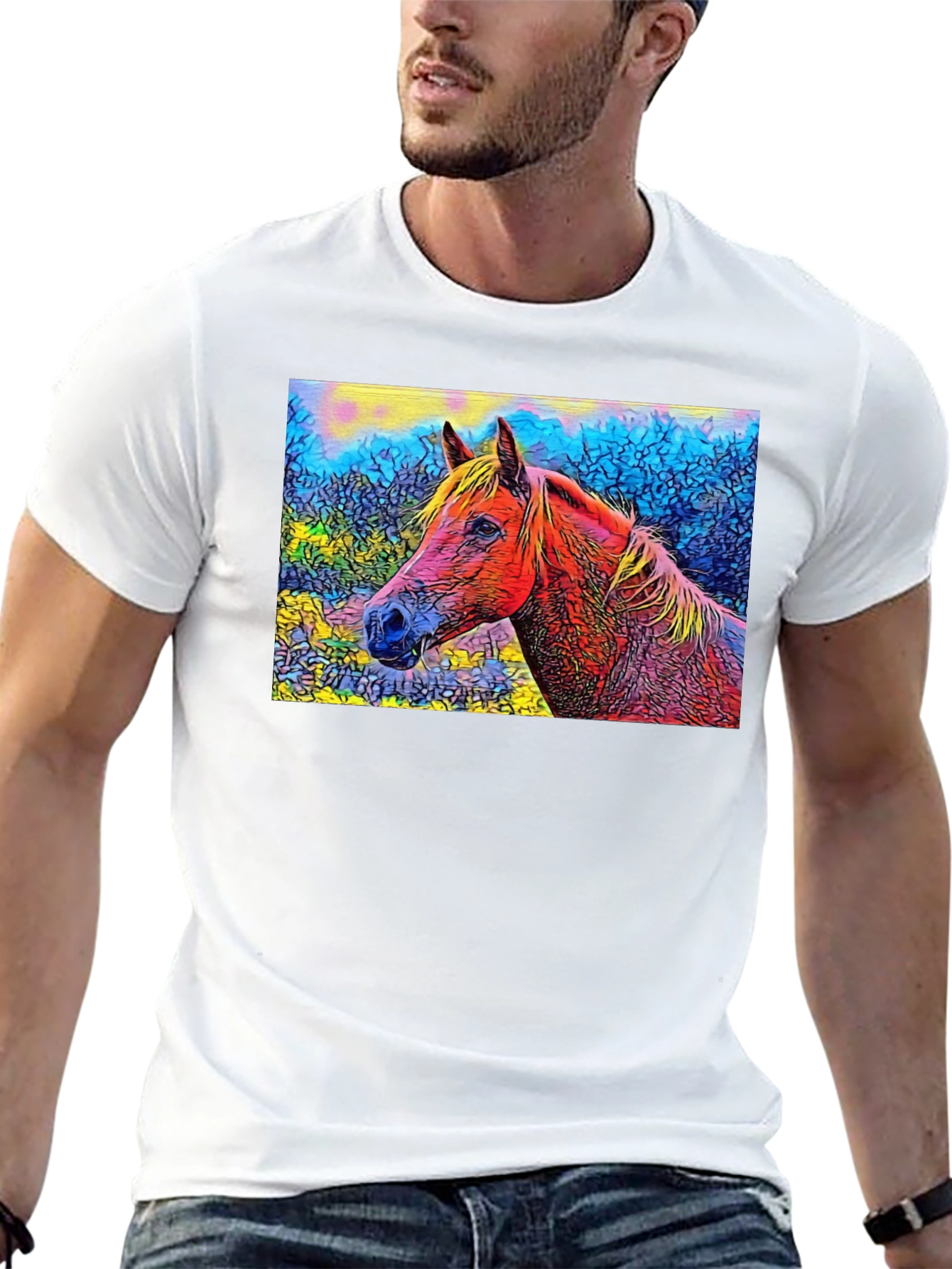 Horse Art T-Shirt - Unique Graphic Tee