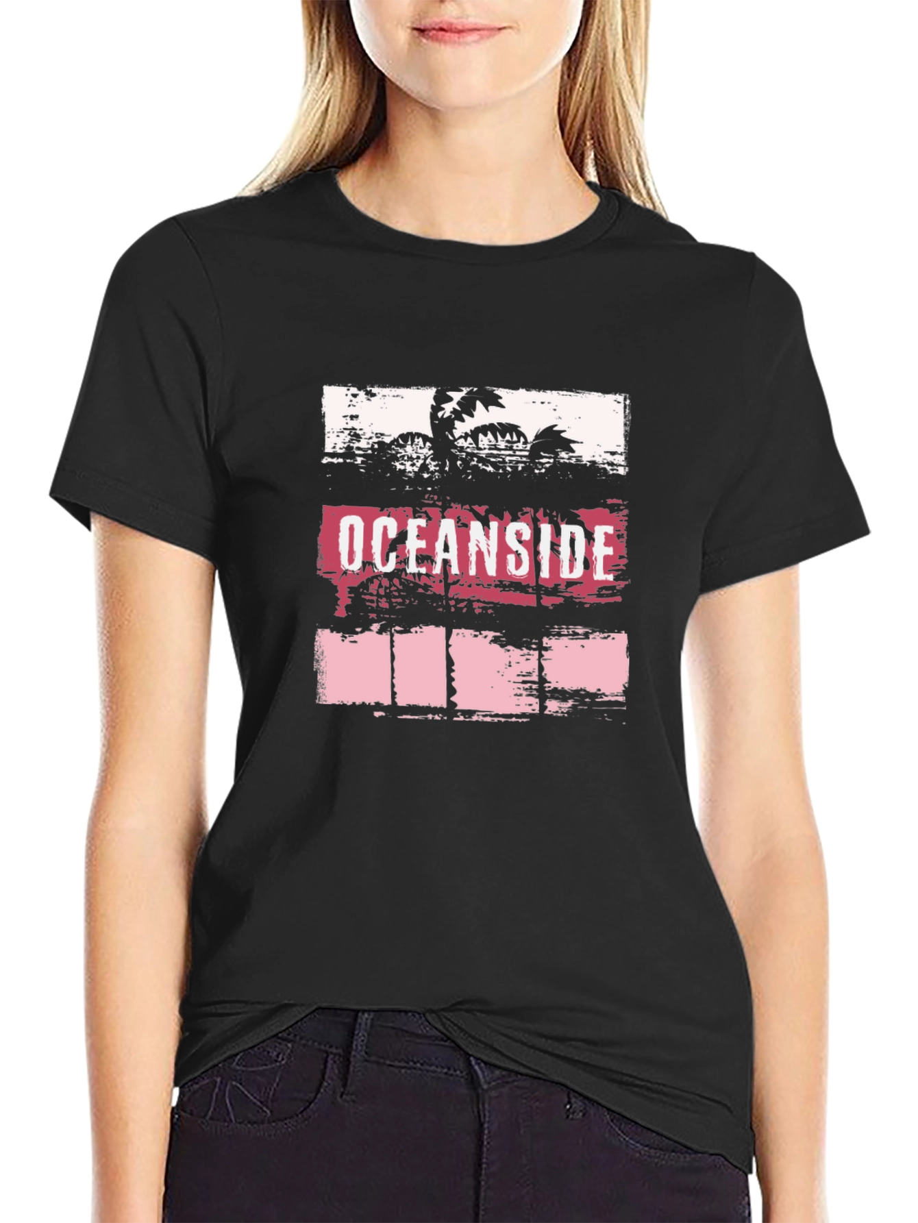 Oceanside Palms Graphic Tee - Classic Beach Style