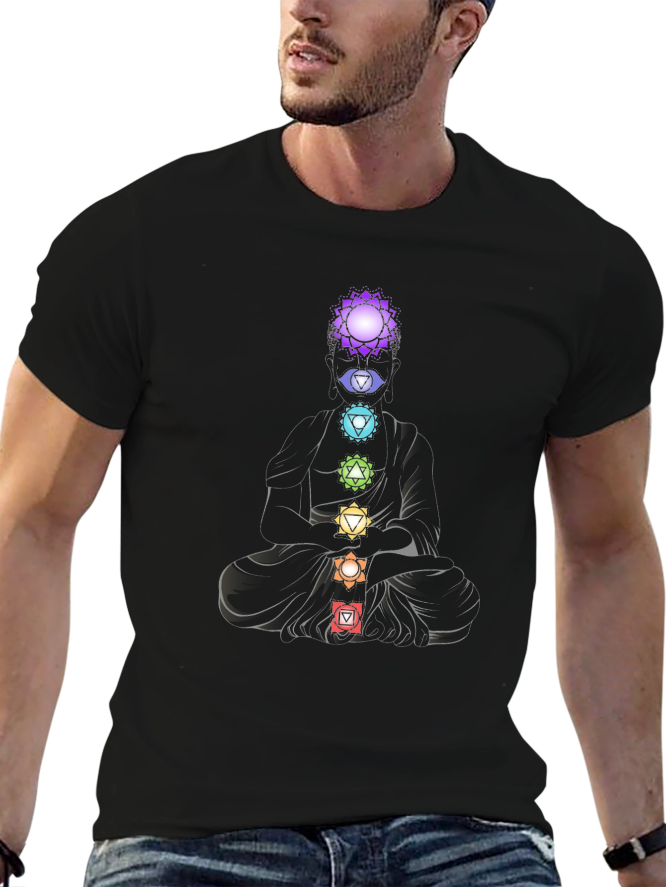 Chakra Meditation T-Shirt - Spiritual Yoga Design