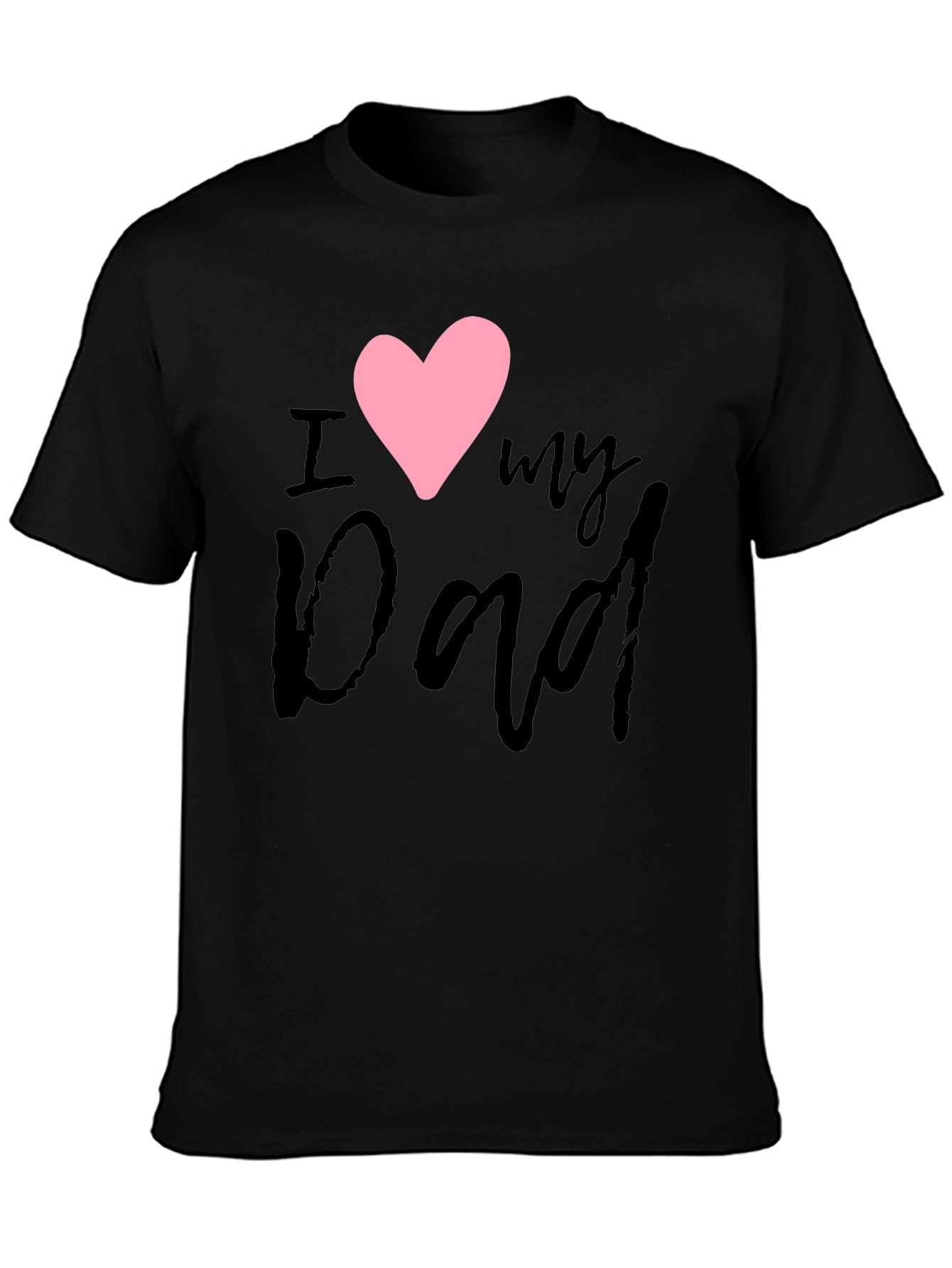 I Heart My Dad Black T-Shirt