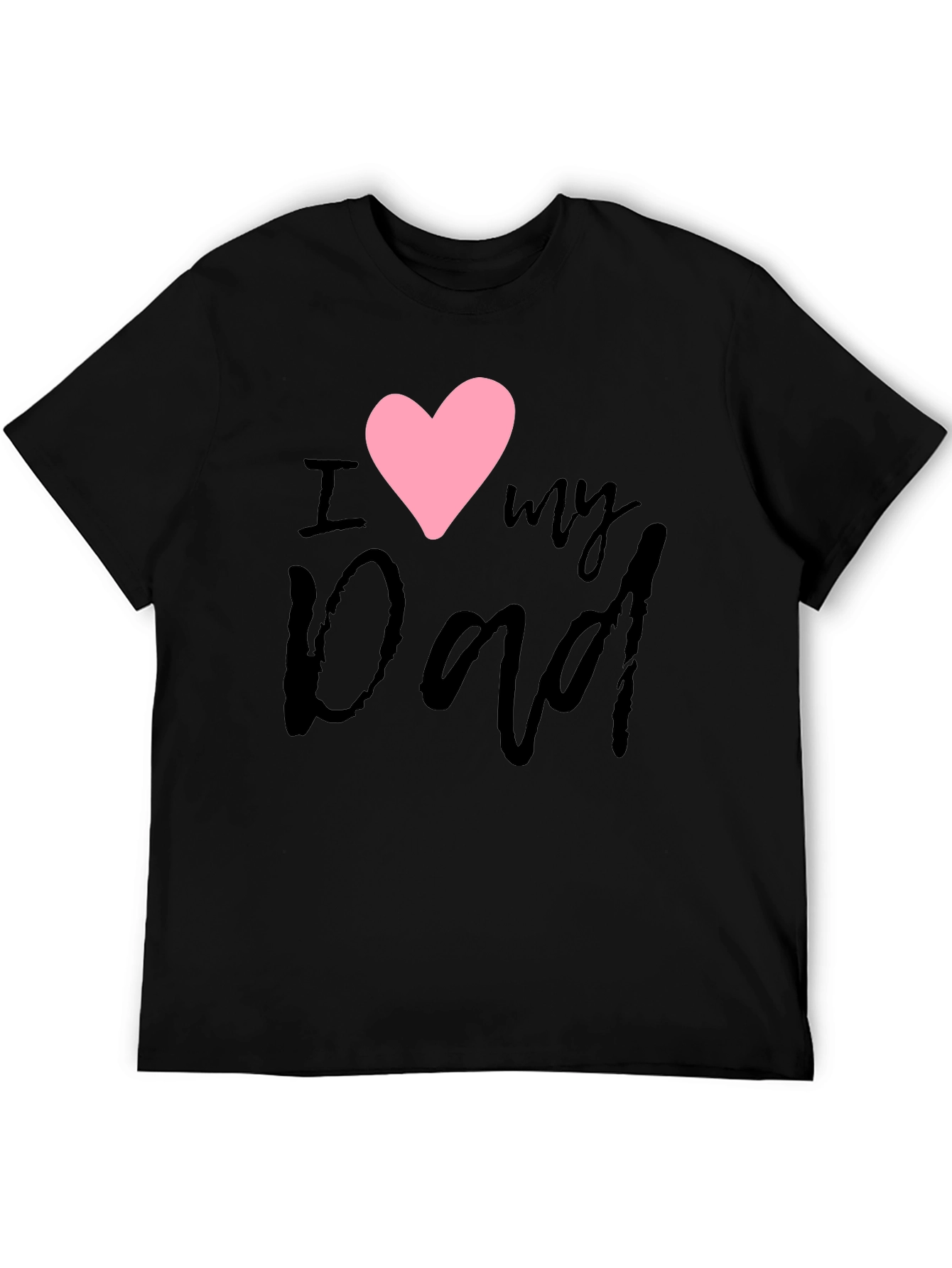I Heart My Dad Black T-Shirt