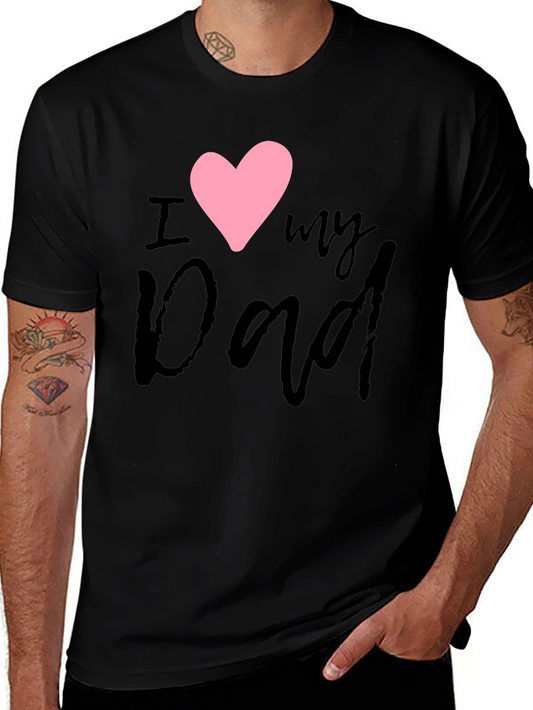 I Heart My Dad Black T-Shirt