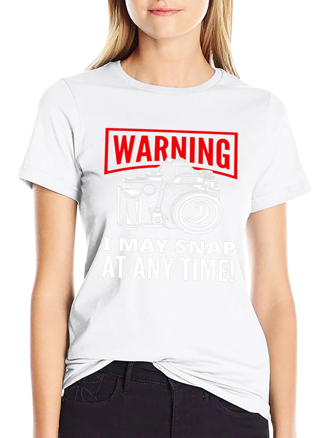 Warning I May Snap At Any Time Camera T-Shirt