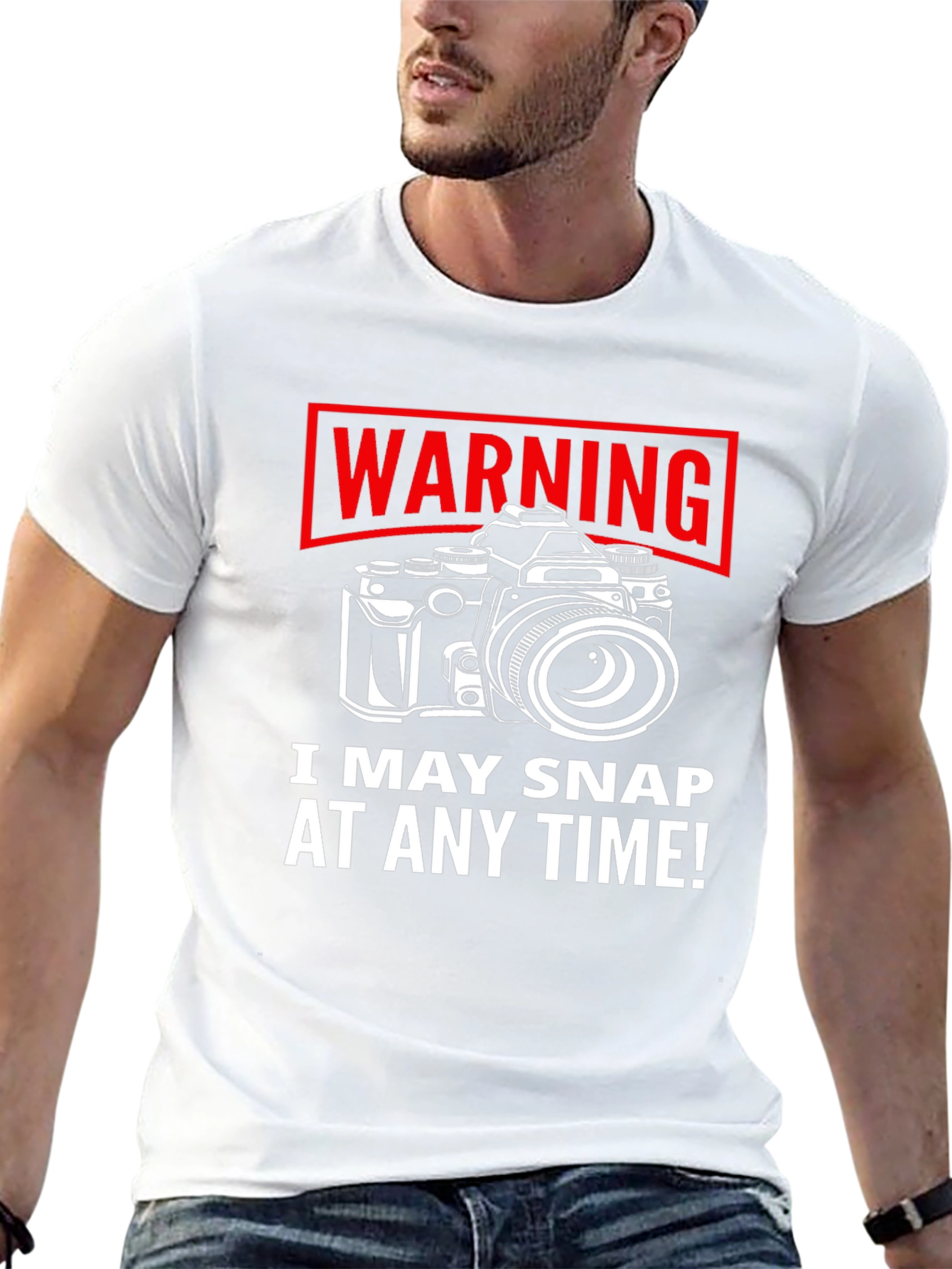 Warning I May Snap At Any Time Camera T-Shirt