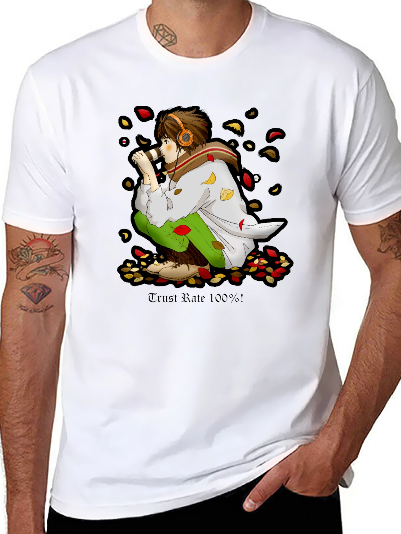 Anime Boy Graphic Tee - Trust Rate 100%