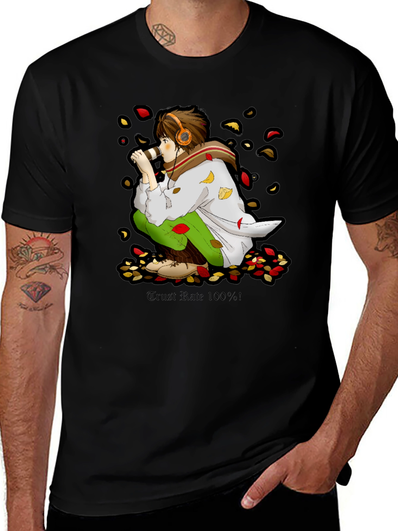 Anime Boy Graphic Tee - Trust Rate 100%