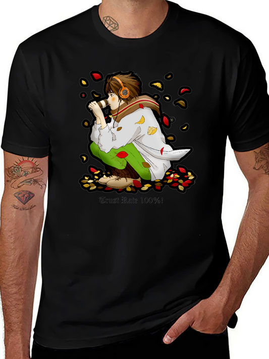 Anime Boy Graphic Tee - Trust Rate 100%