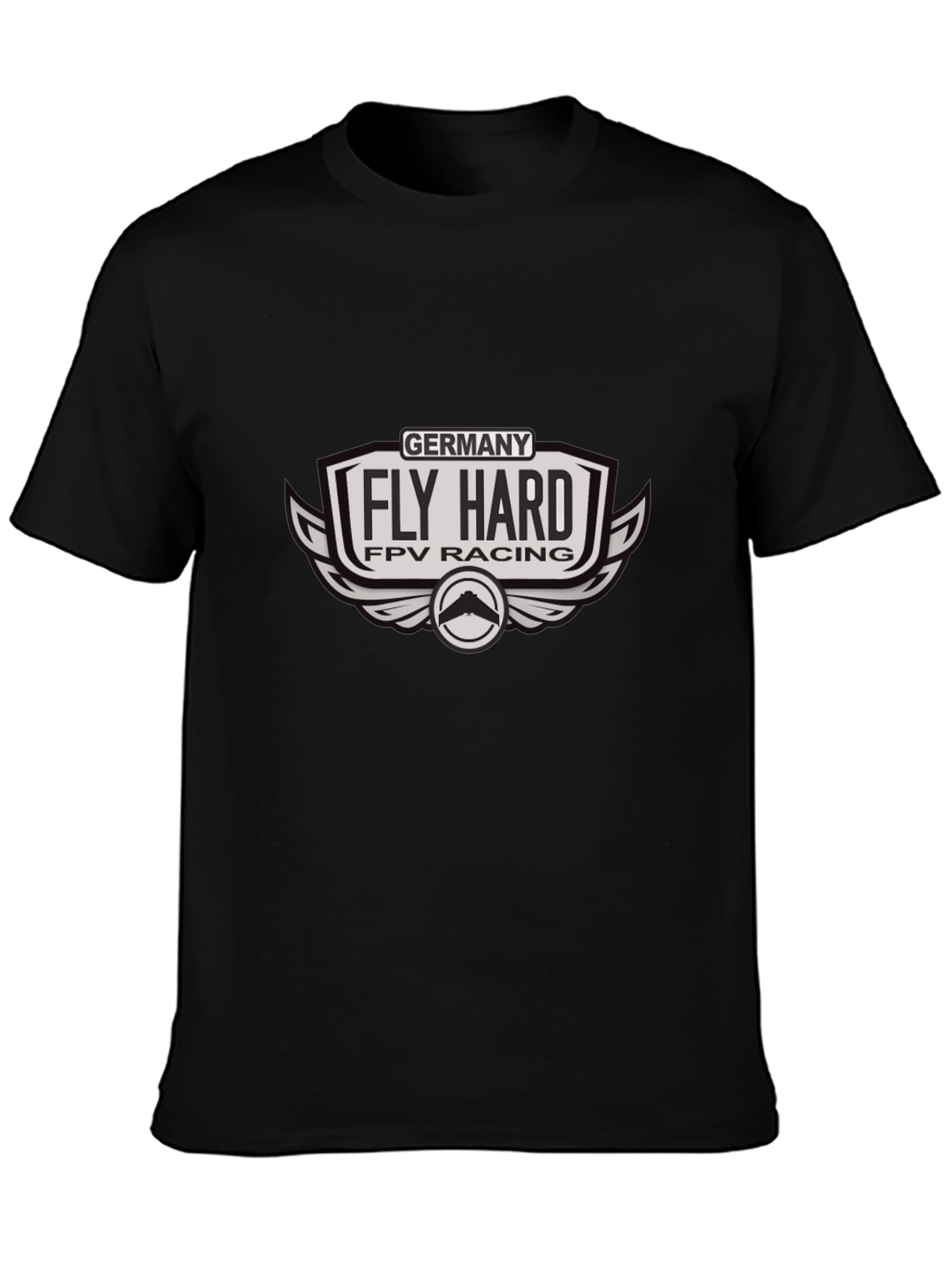 Fly Hard FPV Racing Germany Black T-Shirt