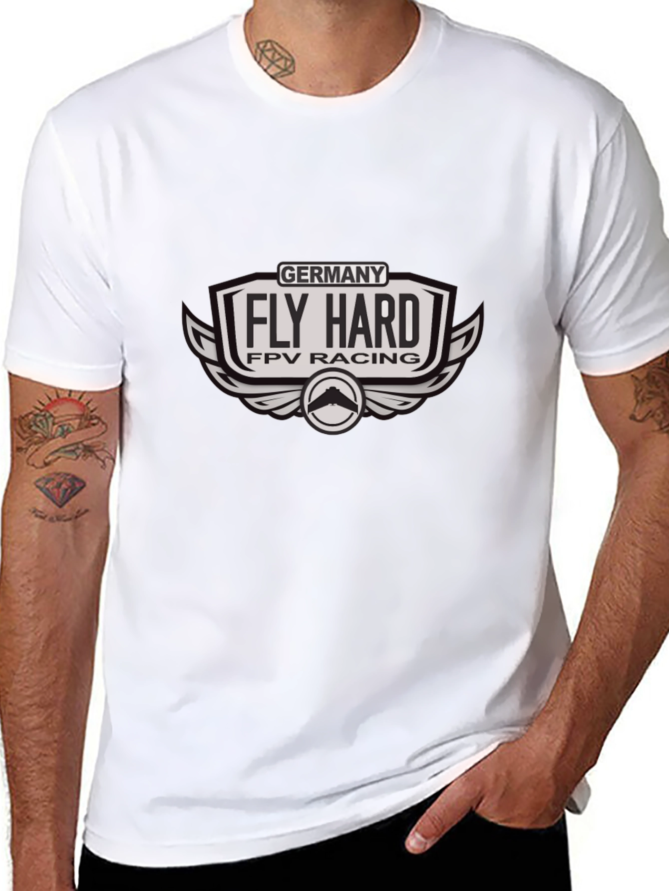 Fly Hard FPV Racing Germany Black T-Shirt