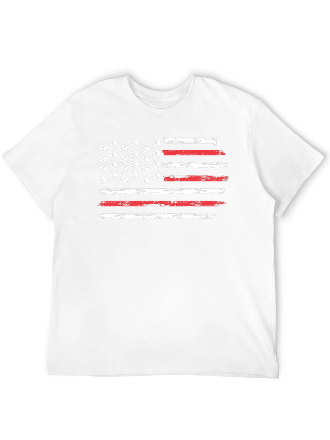 American Flag Paw Print Graphic Tee