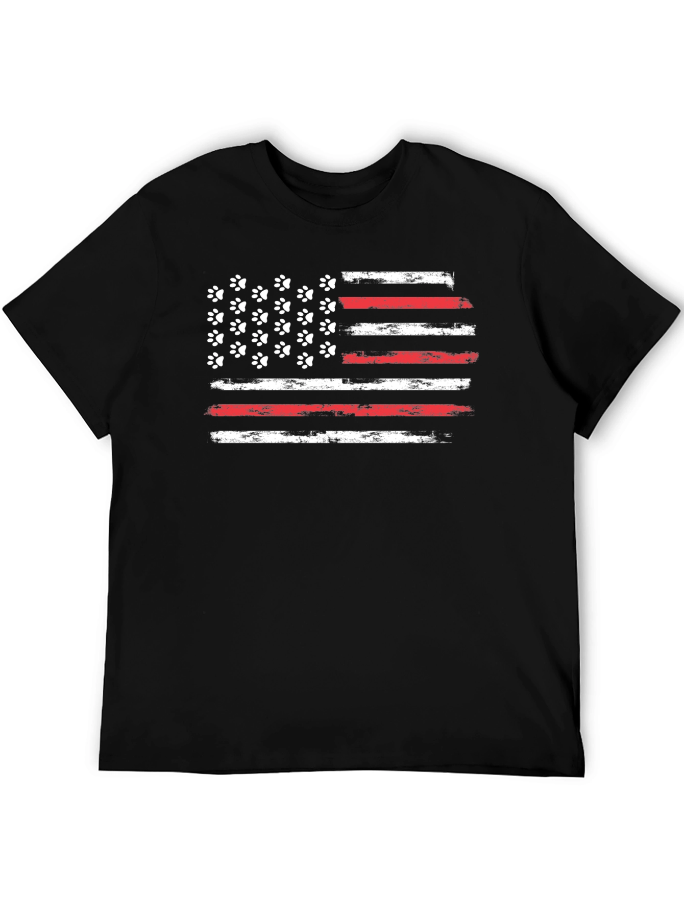 American Flag Paw Print Graphic Tee