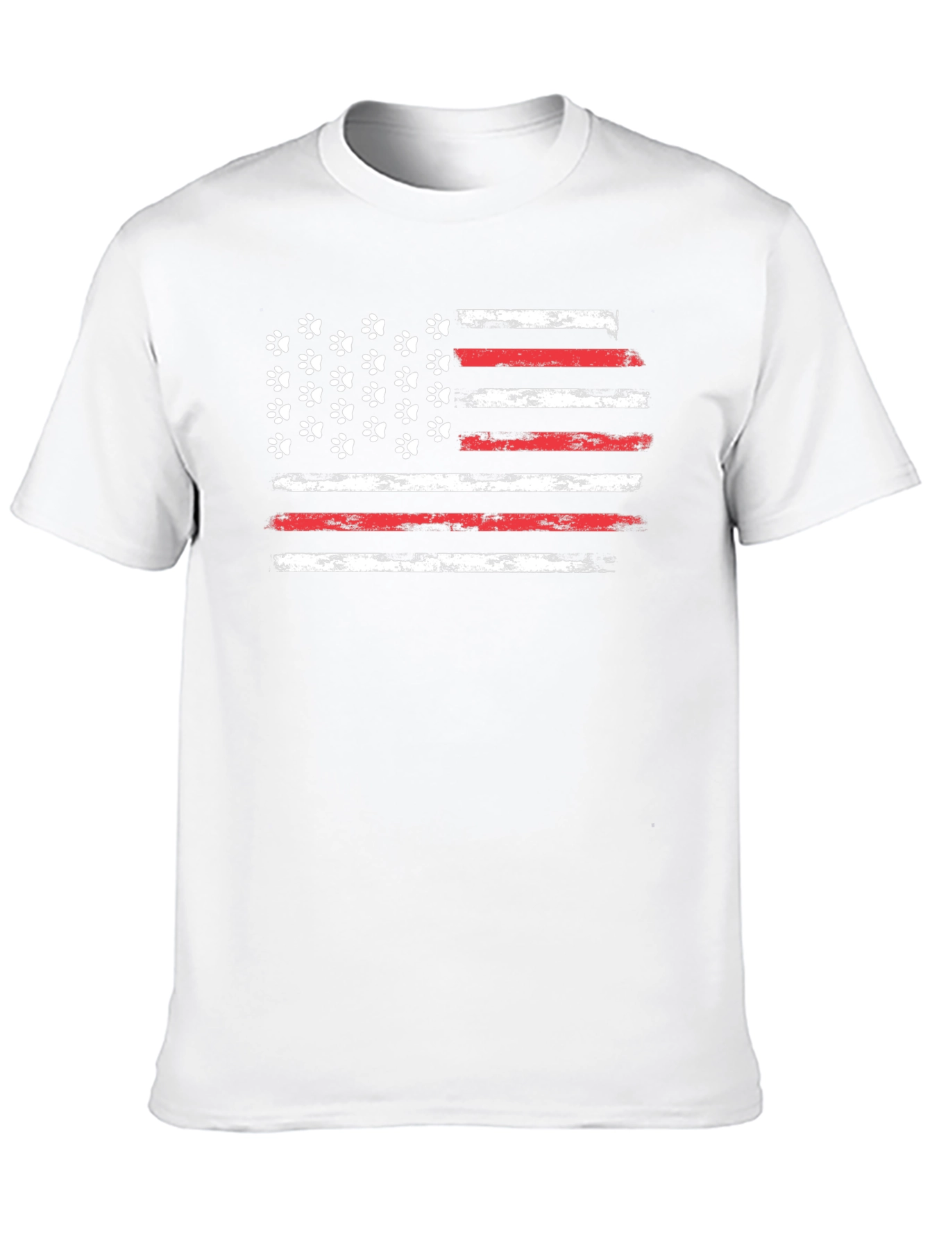 American Flag Paw Print Graphic Tee