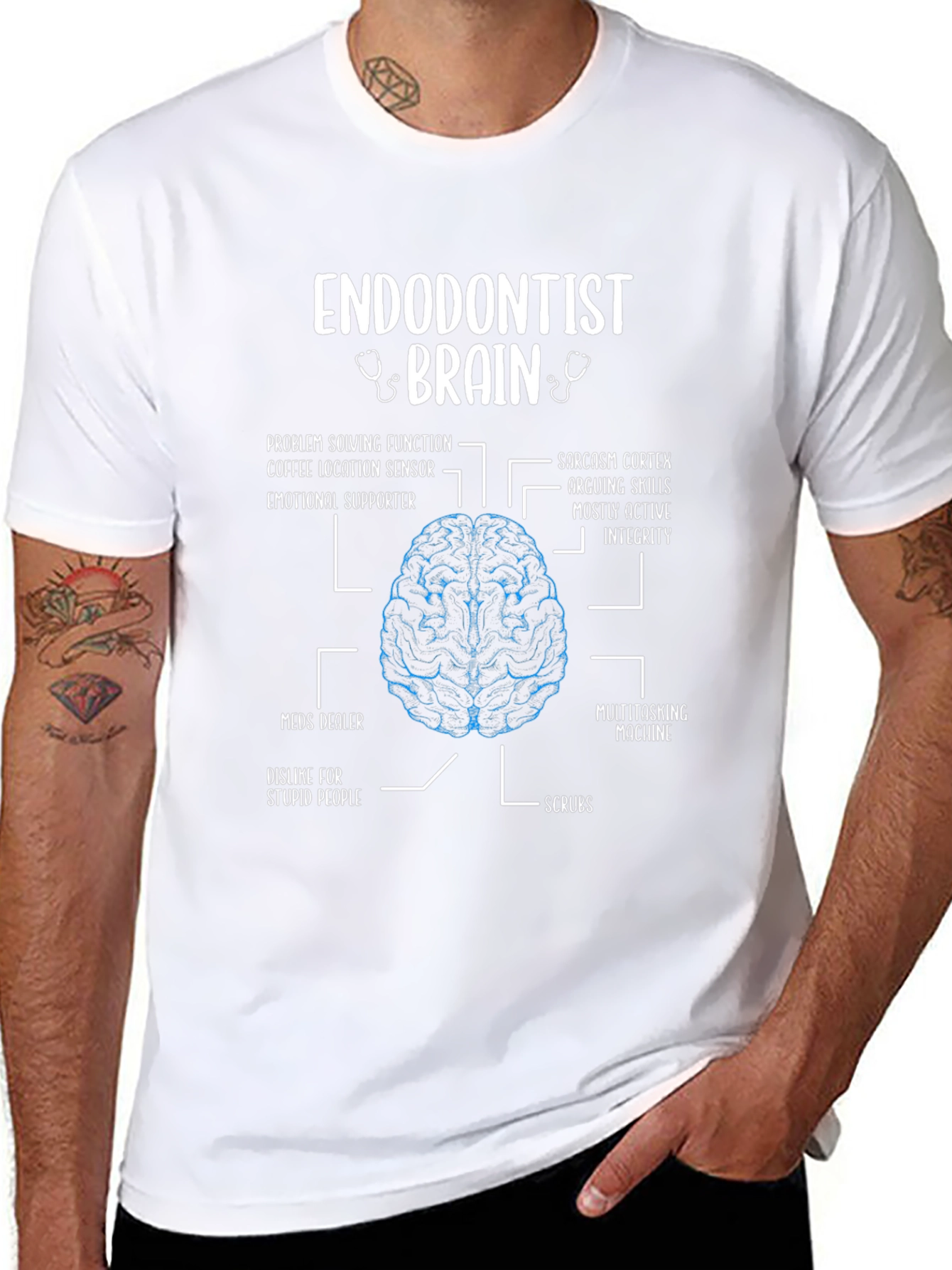 Endodontist Brain T-Shirt - Funny Anatomy Gift