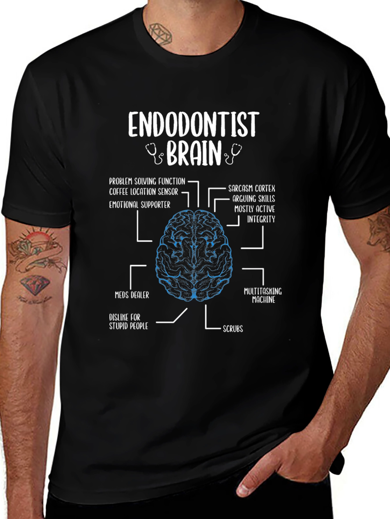 Endodontist Brain T-Shirt - Funny Anatomy Gift
