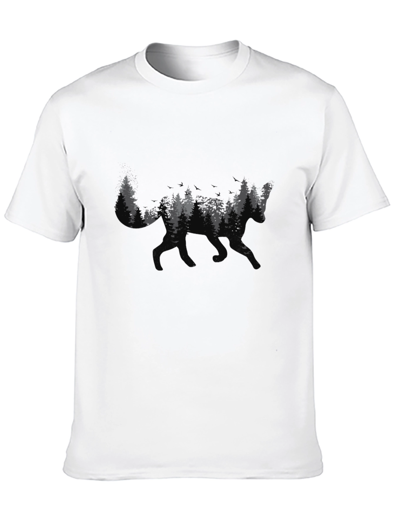 Fox Forest Graphic T-Shirt - Nature Inspired Design