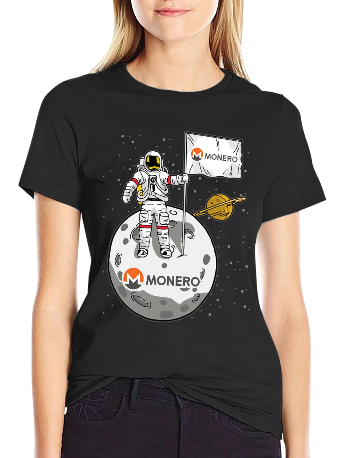 Monero Moon Landing Graphic T-Shirt