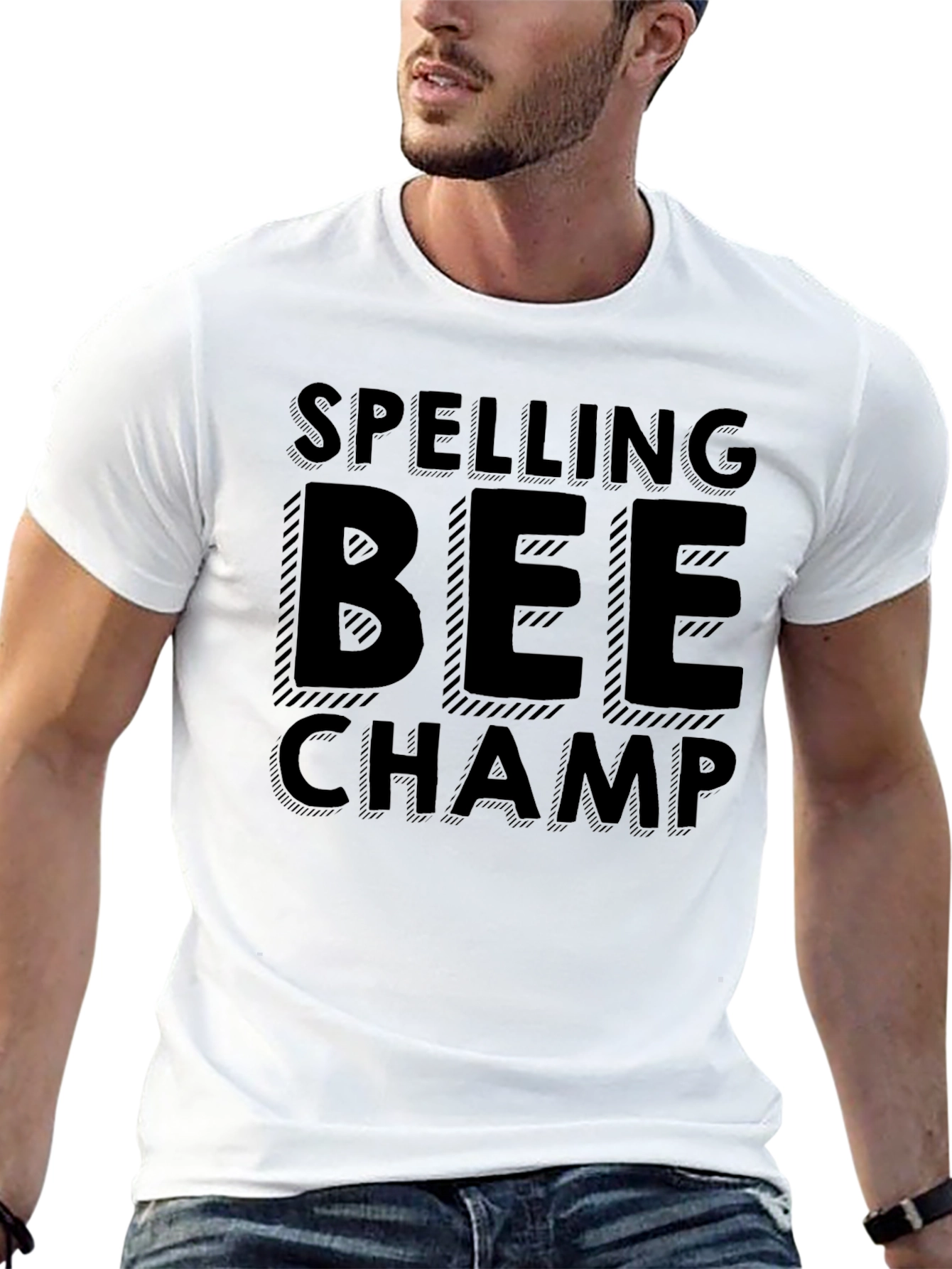 Spelling Bee Champ T-Shirt - Black Graphic Tee