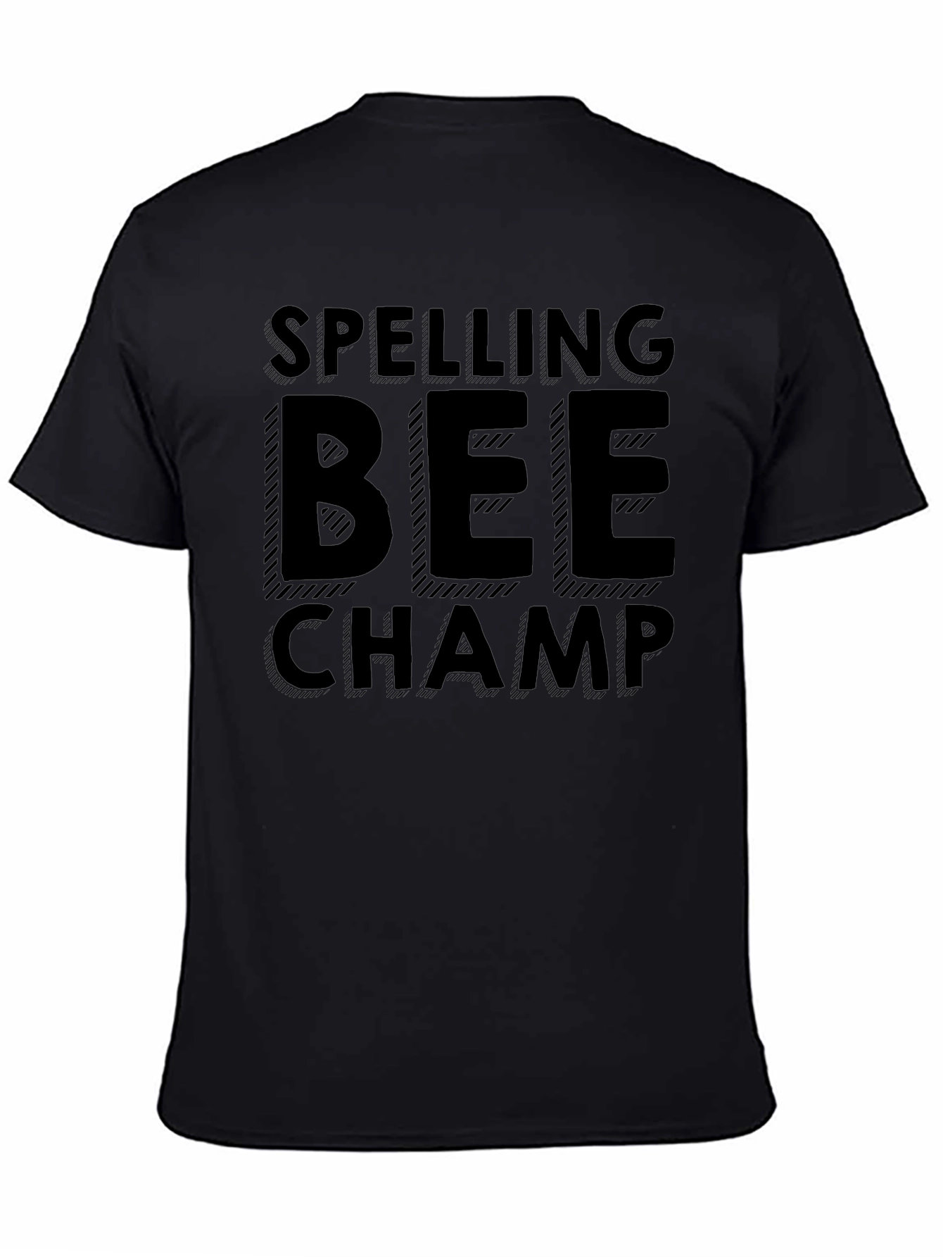 Spelling Bee Champ T-Shirt - Black Graphic Tee