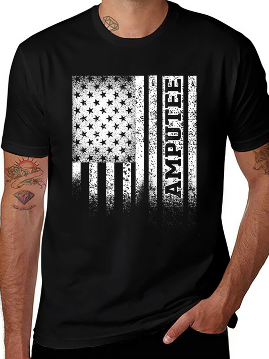 Amputee American Flag Graphic T-Shirt