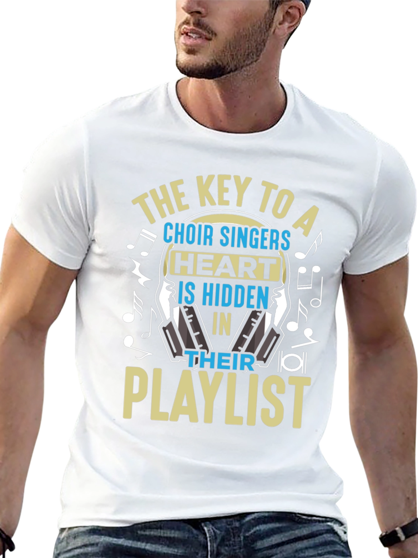 Choir Singer Heart Playlist T-Shirt