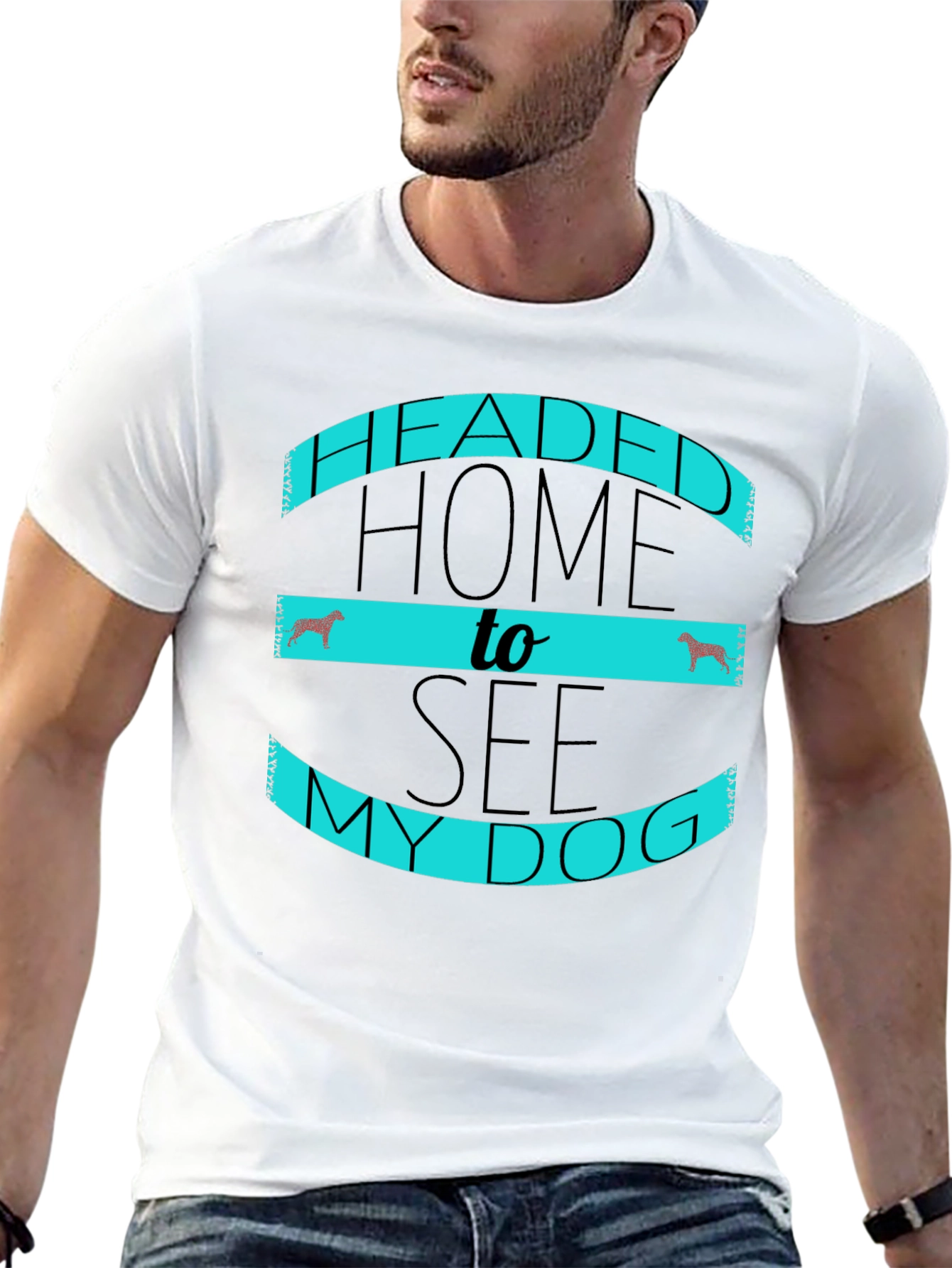 Headed Home to See My Dog Black T-Shirt