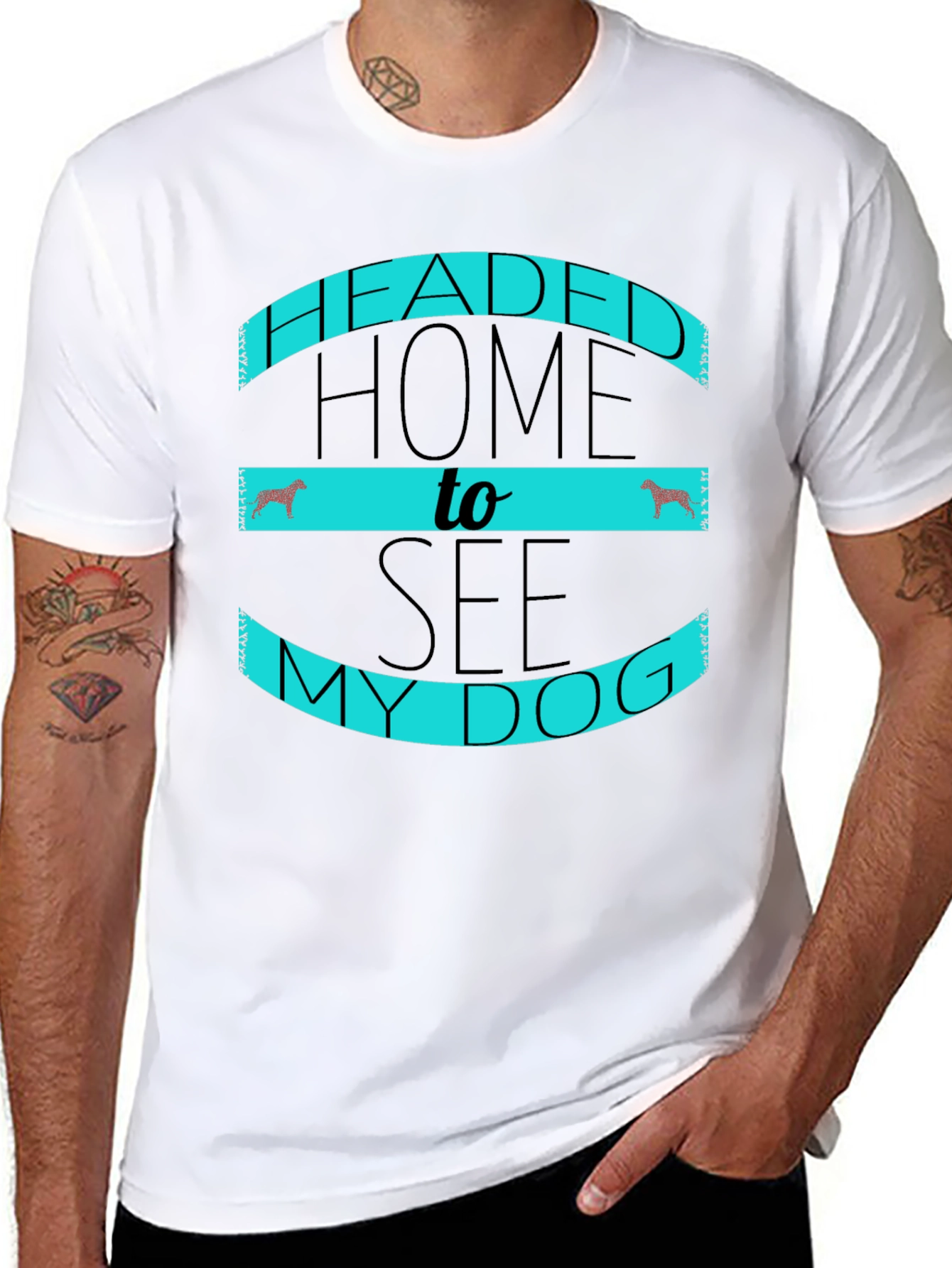 Headed Home to See My Dog Black T-Shirt