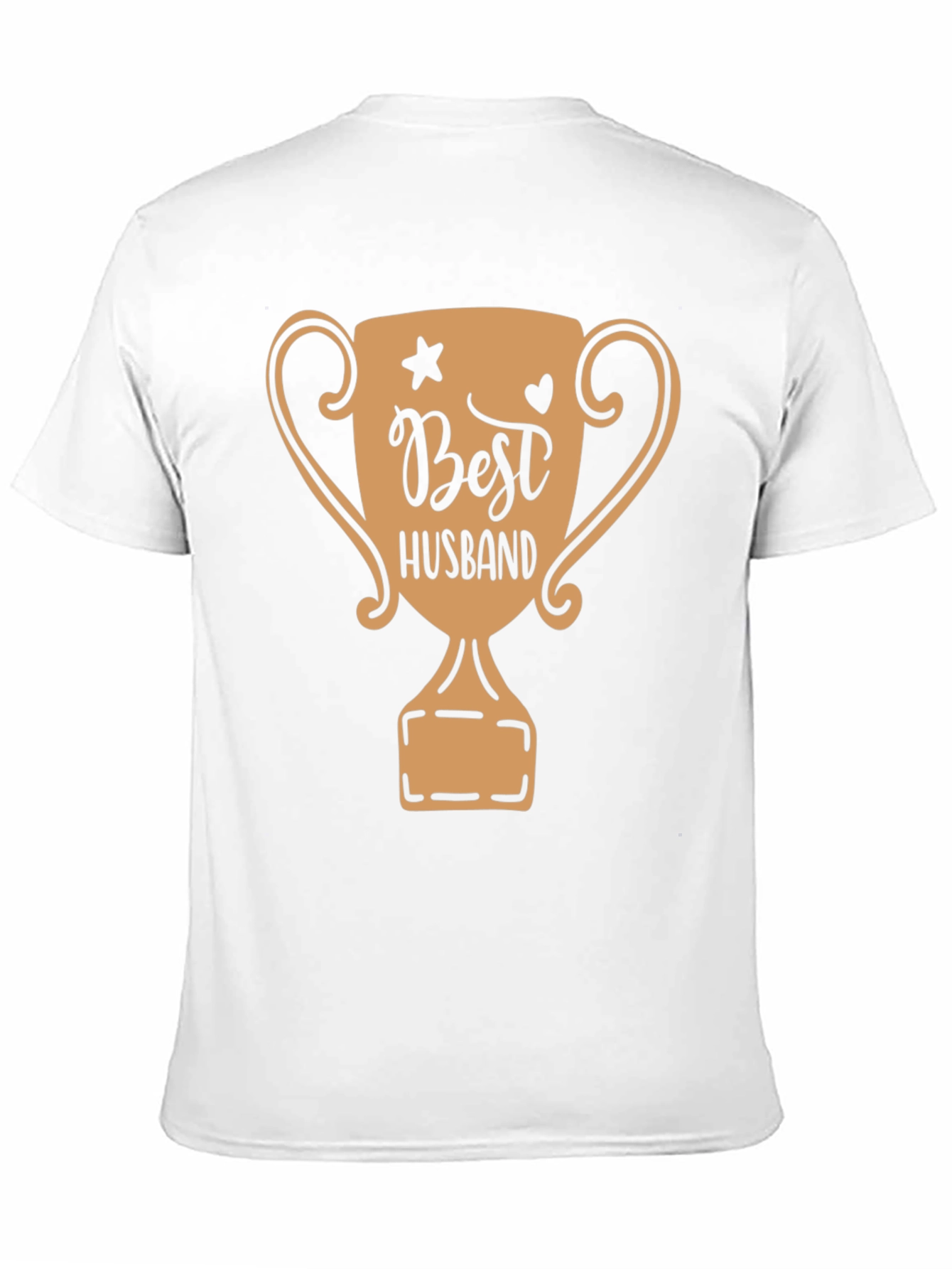 Best Husband Trophy Graphic Tee - Black Cotton T-Shirt