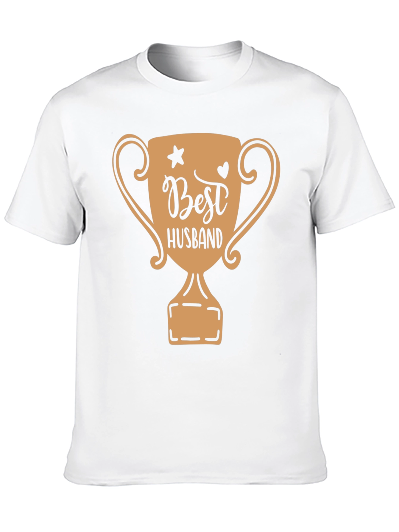 Best Husband Trophy Graphic Tee - Black Cotton T-Shirt