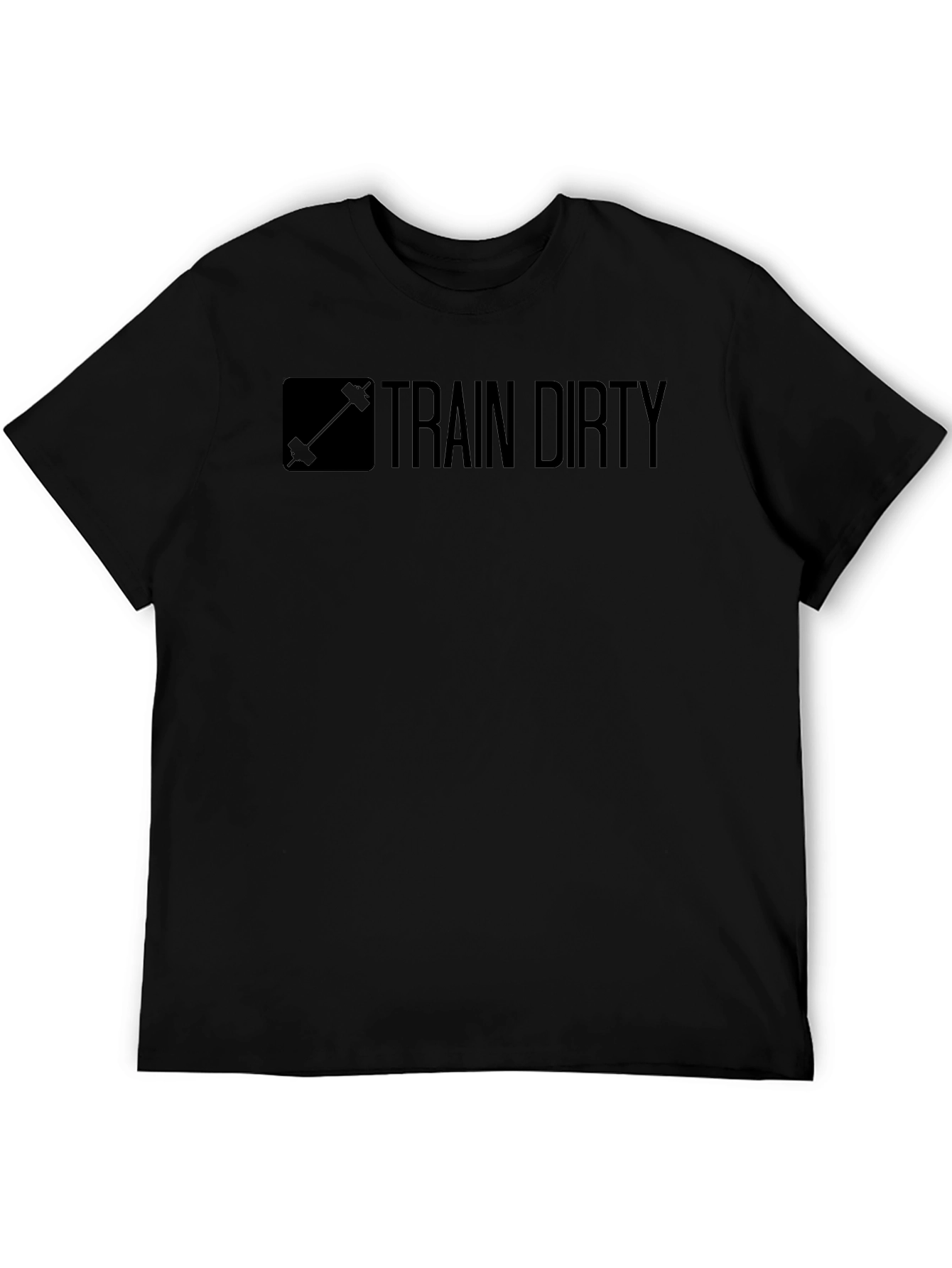 Train Dirty Black Graphic T-Shirt