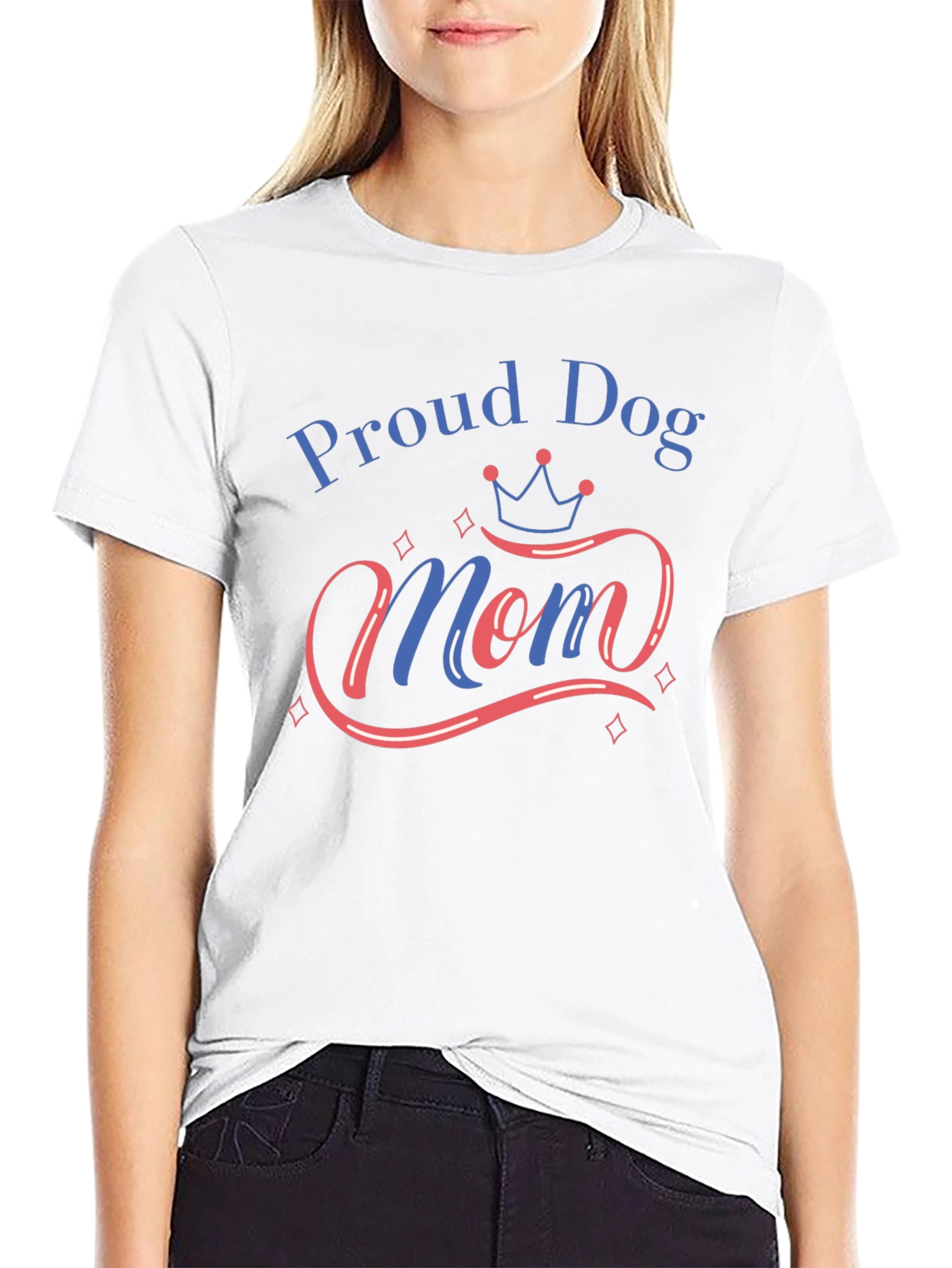 Proud Dog Mom Black T-Shirt