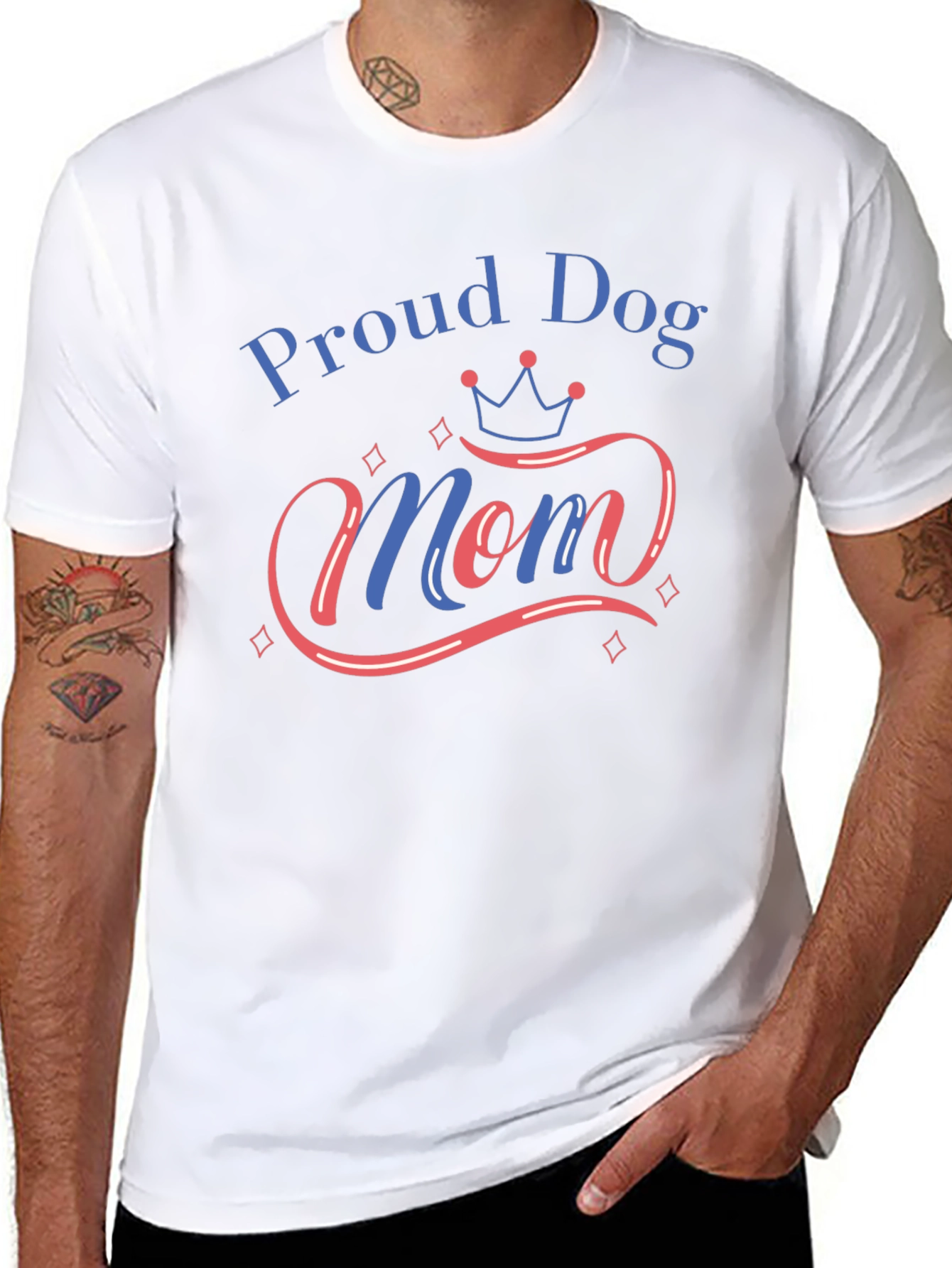 Proud Dog Mom Black T-Shirt