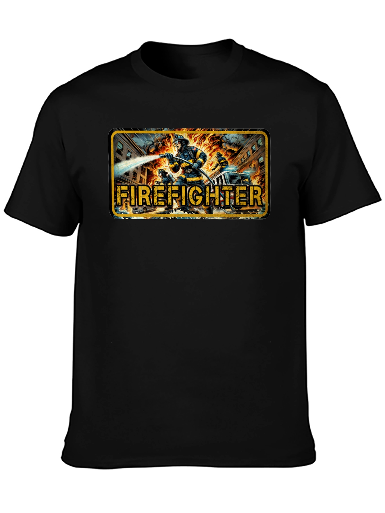 Firefighter Graphic T-Shirt - Heroic Design